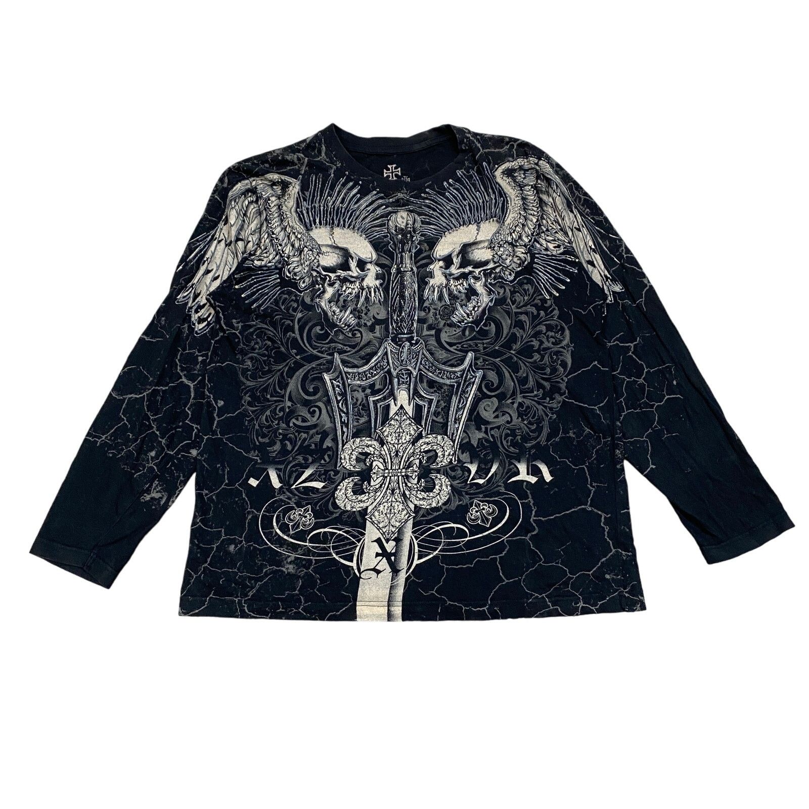 Vintage Y2K XAR Unlimited Xzavier Wing Cross Long Sleeve Shirt XL Size US XL / EU 56 / 4 - 1 Thumbnail