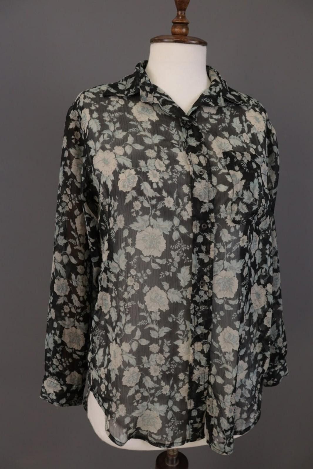 Denim & Supply Ralph Lauren Denim & Supply Ralph Lauren Balck Floral Shirt Size S Size S / US 4 / IT 40 - 4 Thumbnail