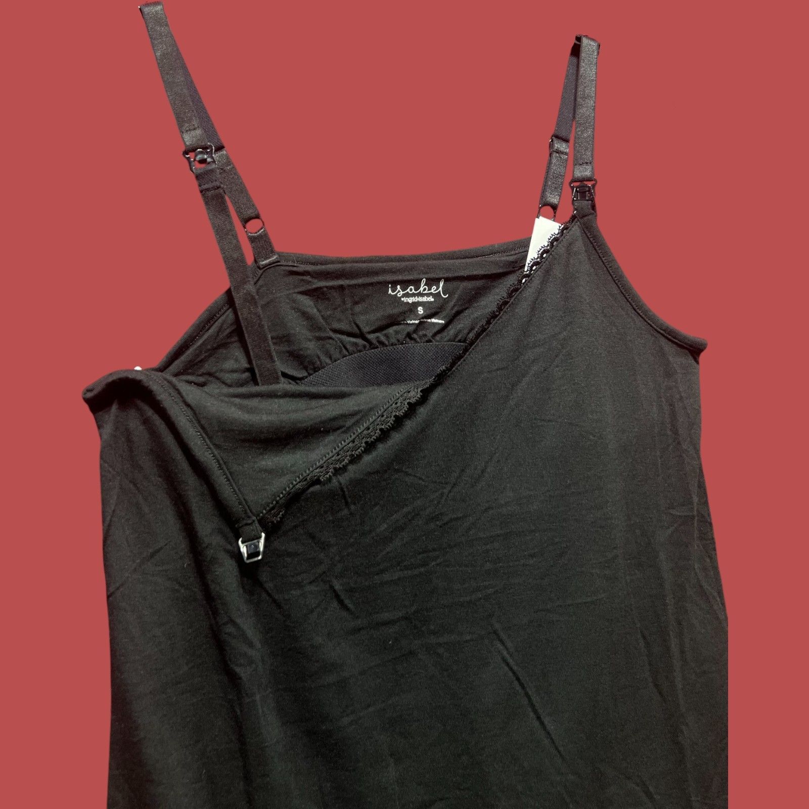 Other Isabel Maternity - Nursing Maternity Pajama Tank Top - Black Size ONE SIZE - 15 Thumbnail