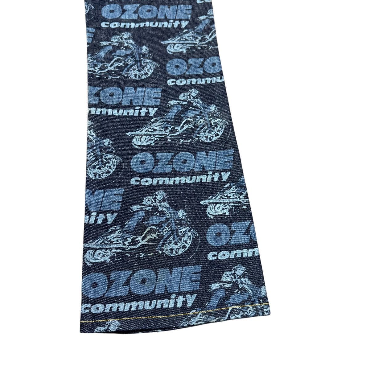 Hysteric Glamour OZONE COMMUNITY Motorcycle Print Denim Flare Jeans Size US 28 / EU 44 - 15 Thumbnail