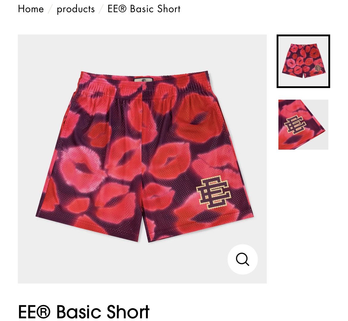 【新品】Eric Emanuel Valentine Kiss ショーツ M Eric Emanuel EE Valentines Day Kiss Short Blue Men's - SS24 - US