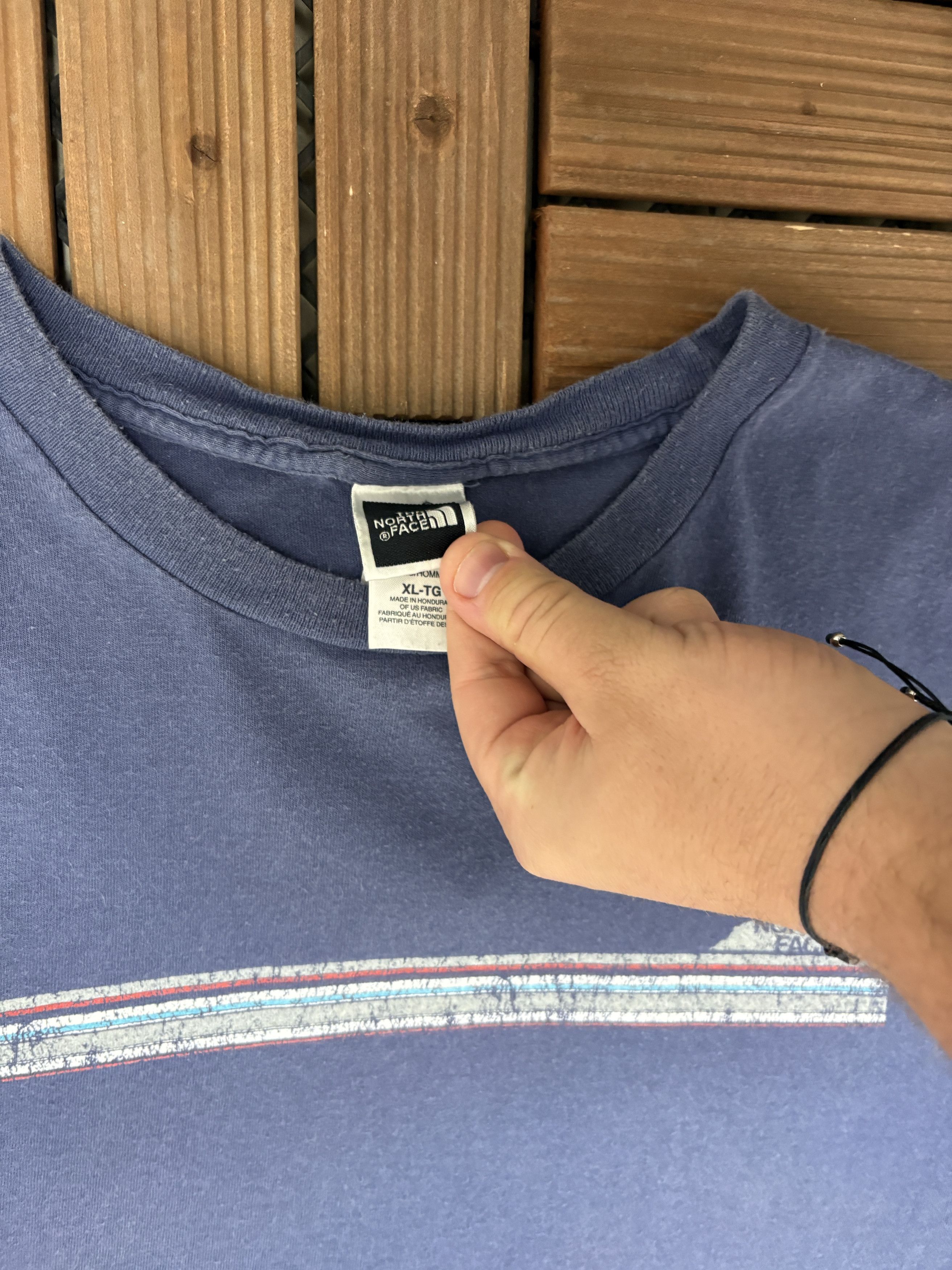 The North Face The North Face Striped Vintage Blue T-Shirt Tee Size US XL / EU 56 / 4 - 5 Thumbnail