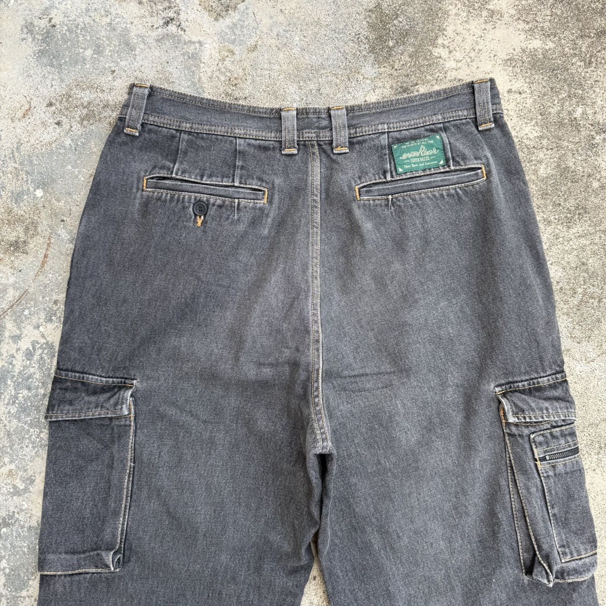 Japanese Brand VINTAGE EVENRIVER FADED BLACK JEAN DENIM CARGO PANTS Size US 34 / EU 50 - 8 Thumbnail