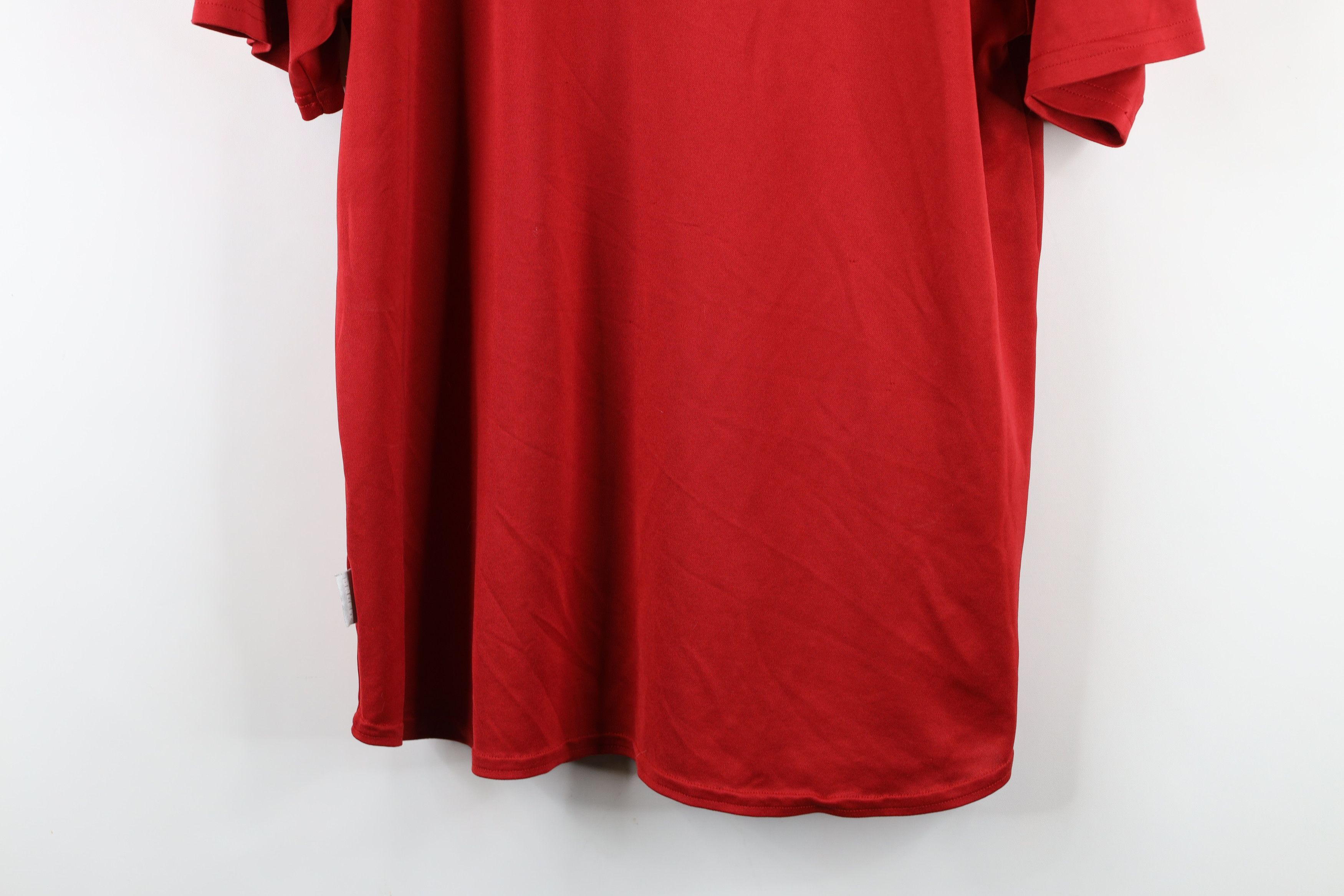 Nike × Vintage Vintage Nike Monochrome Scott Mini Swoosh Knit T-Shirt Red Size US L / EU 52-54 / 3 - 3 Thumbnail