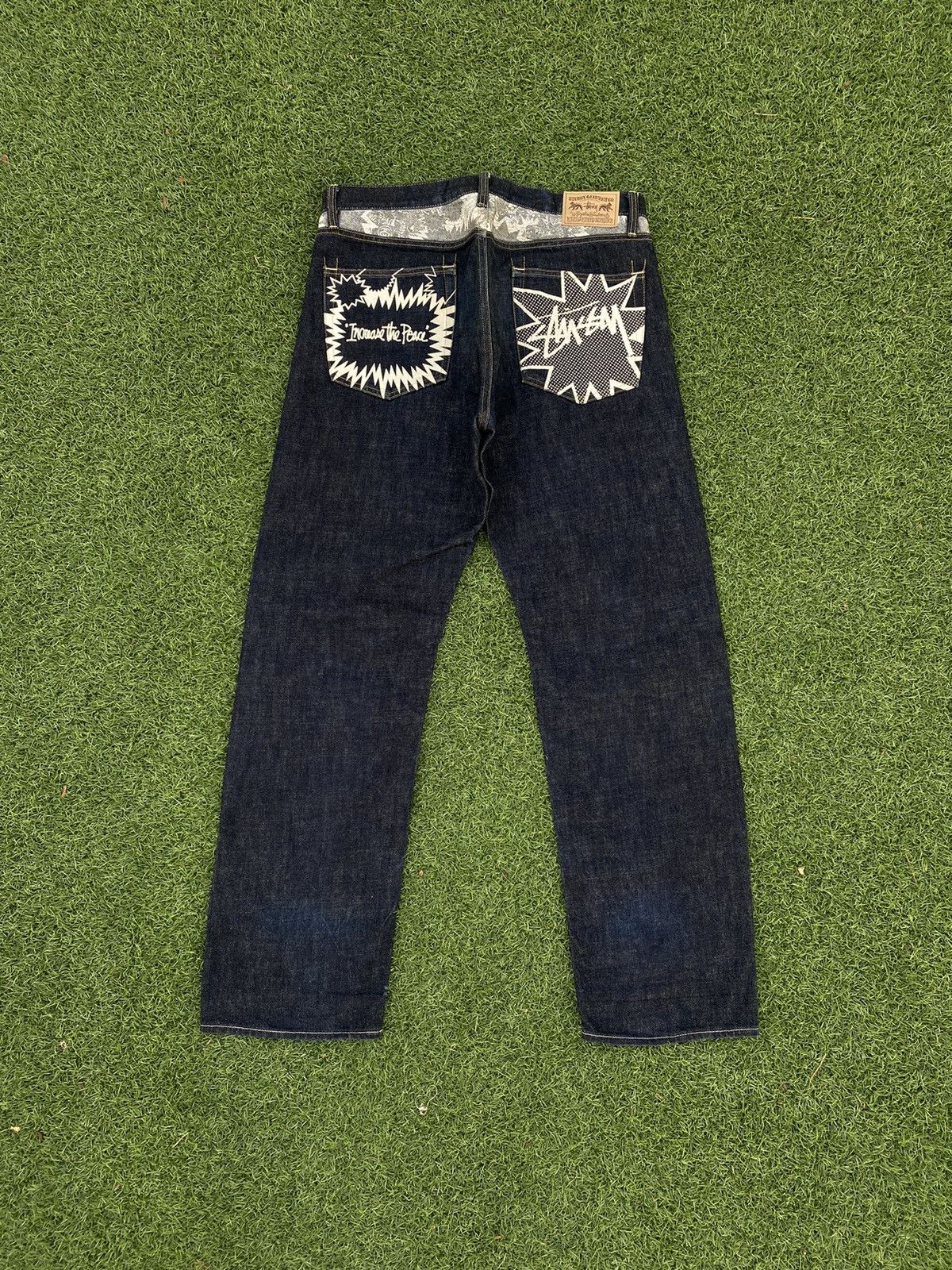 Stussy STUSSY INCREASE THE PEACE DENIM RARE 🎱 Size US 36 / EU 52 - 1 Thumbnail