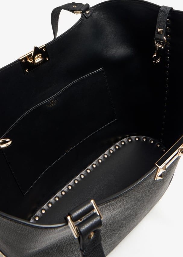 Valentino o1s22i1n0924 Size: OS / Rockstud Tote Bag in Black Size ONE SIZE - 5 Thumbnail