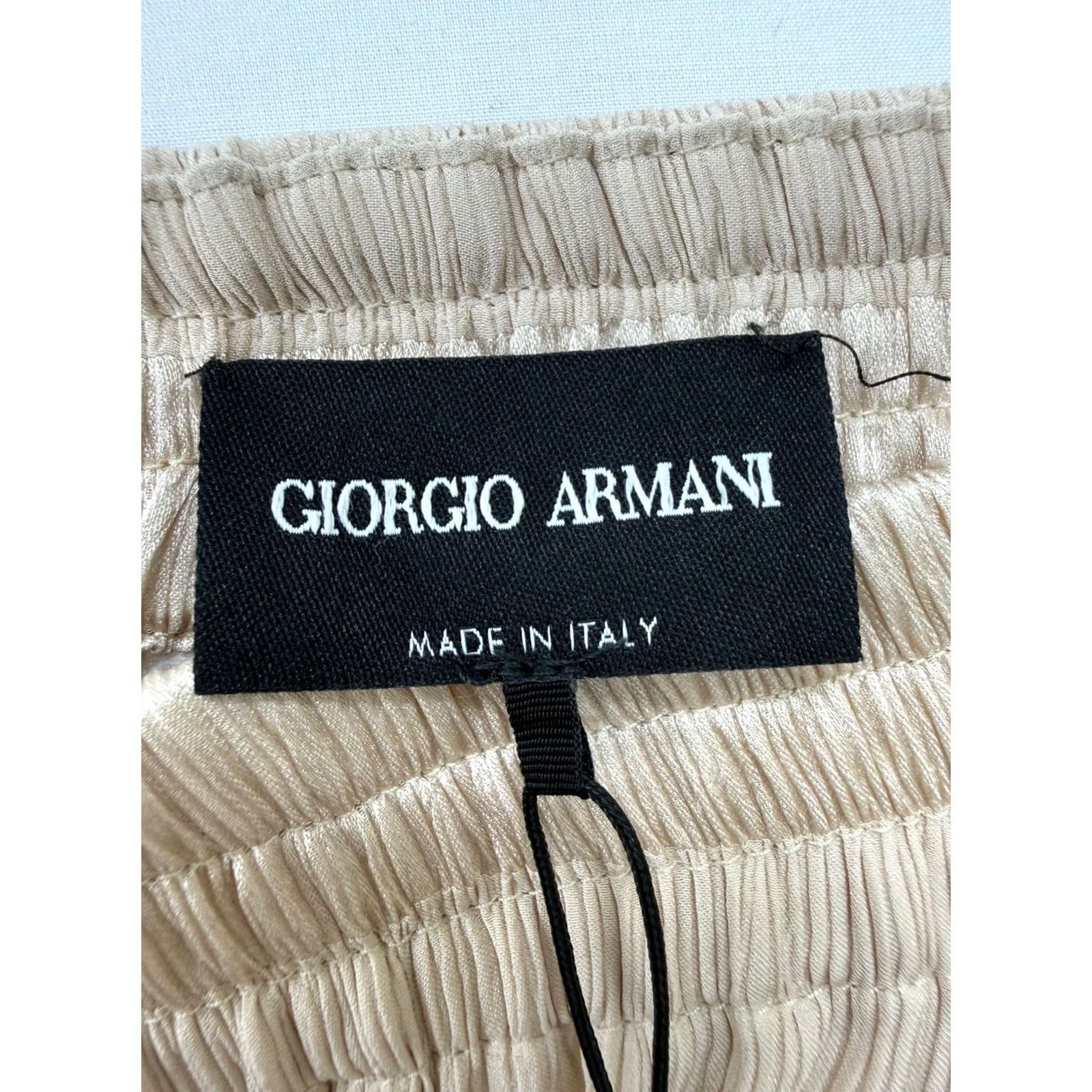 Giorgio Armani Giorgio Armani Men's Beige Cotton Drawstring Pants IT46 BNWT Shirt? (adjusted) Size 32" / US 10 / IT 46 - 3 Thumbnail