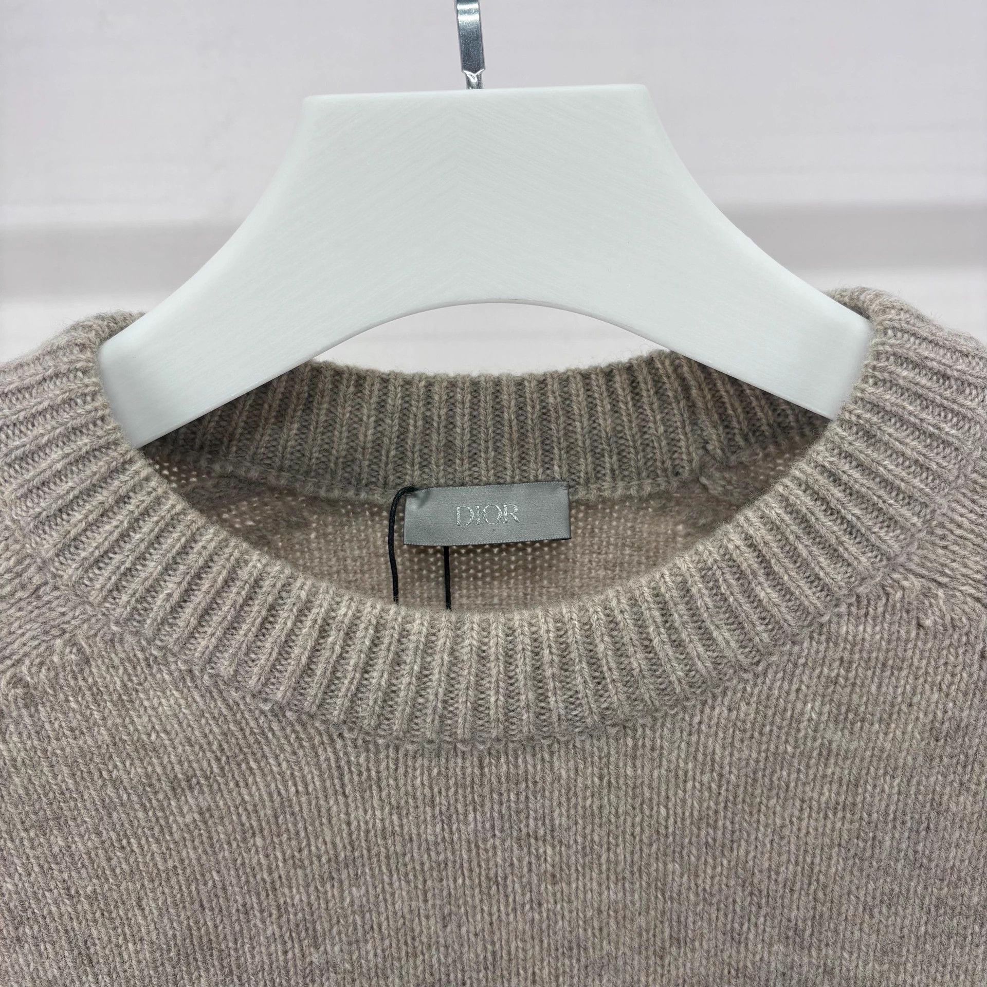 Dior Dior Atelier Gray Embroidered Logo Wool Sweater XL Size US XL / EU 56 / 4 - 3 Thumbnail