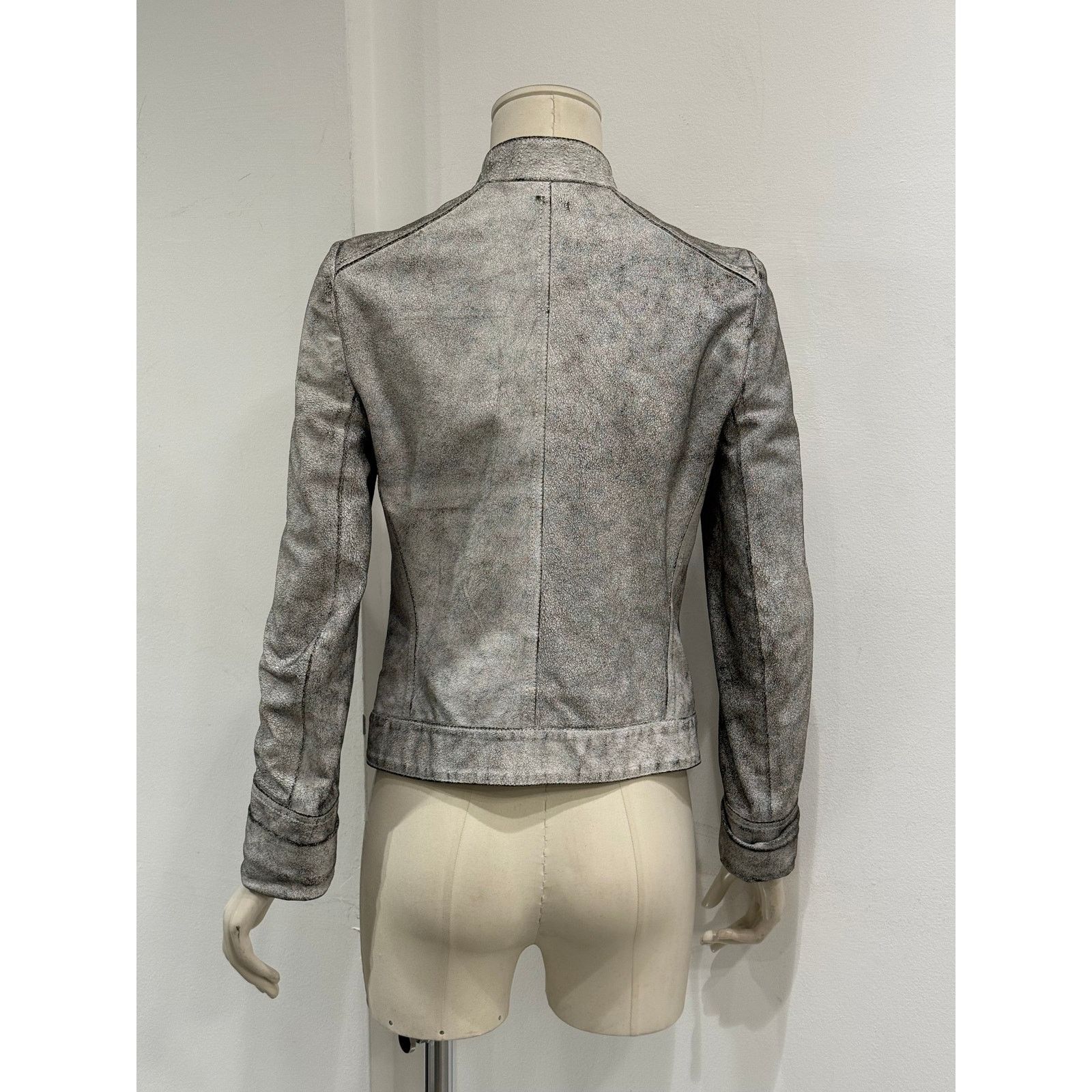 Ann Demeulemeester S/S2002 Ann Demeulemeester runway cracked Napoleon jacket Size XS / US 0-2 / IT 36-38 - 8 Thumbnail