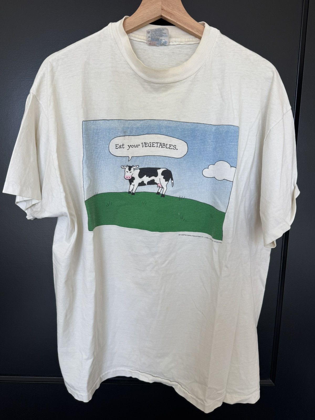 Vintage Vintage ‘Eat your vegetables’ T shirt Size US XL / EU 56 / 4 - 1 Thumbnail