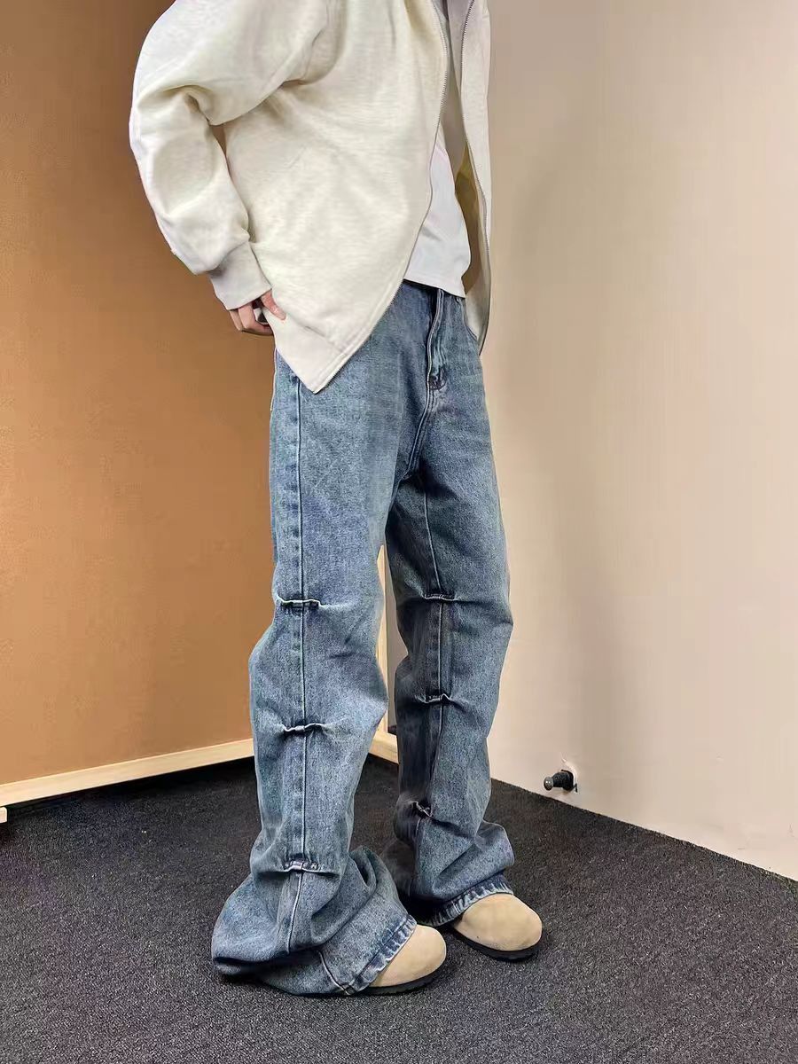 Designer × Jean × Vintage Vintage Y2K frayed baggy micro flare jeans Size US 34 / EU 50 - 2 Thumbnail
