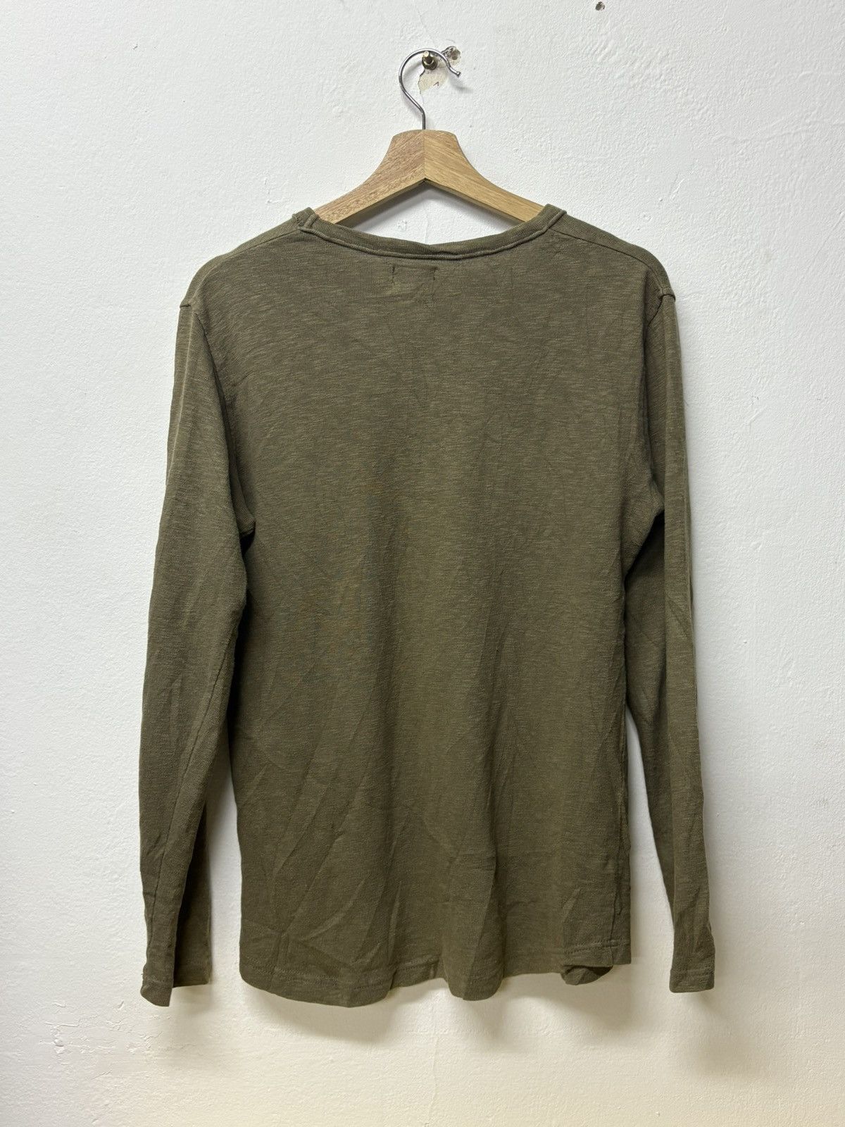 Greg Lauren Olive Green LS Henley Inspired by Greg Lauren Size US M / EU 48-50 / 2 - 3 Thumbnail