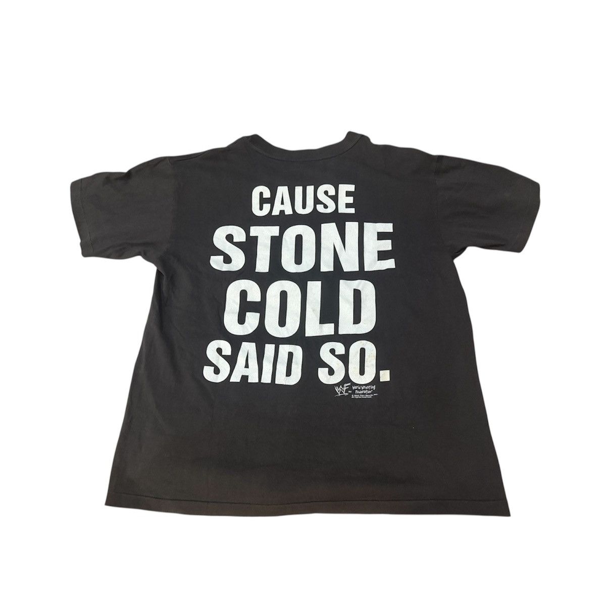Vintage Vintage 90s WWF Stone Cold Flipping Bird T Shirt What? Size US L / EU 52-54 / 3 - 2 Thumbnail