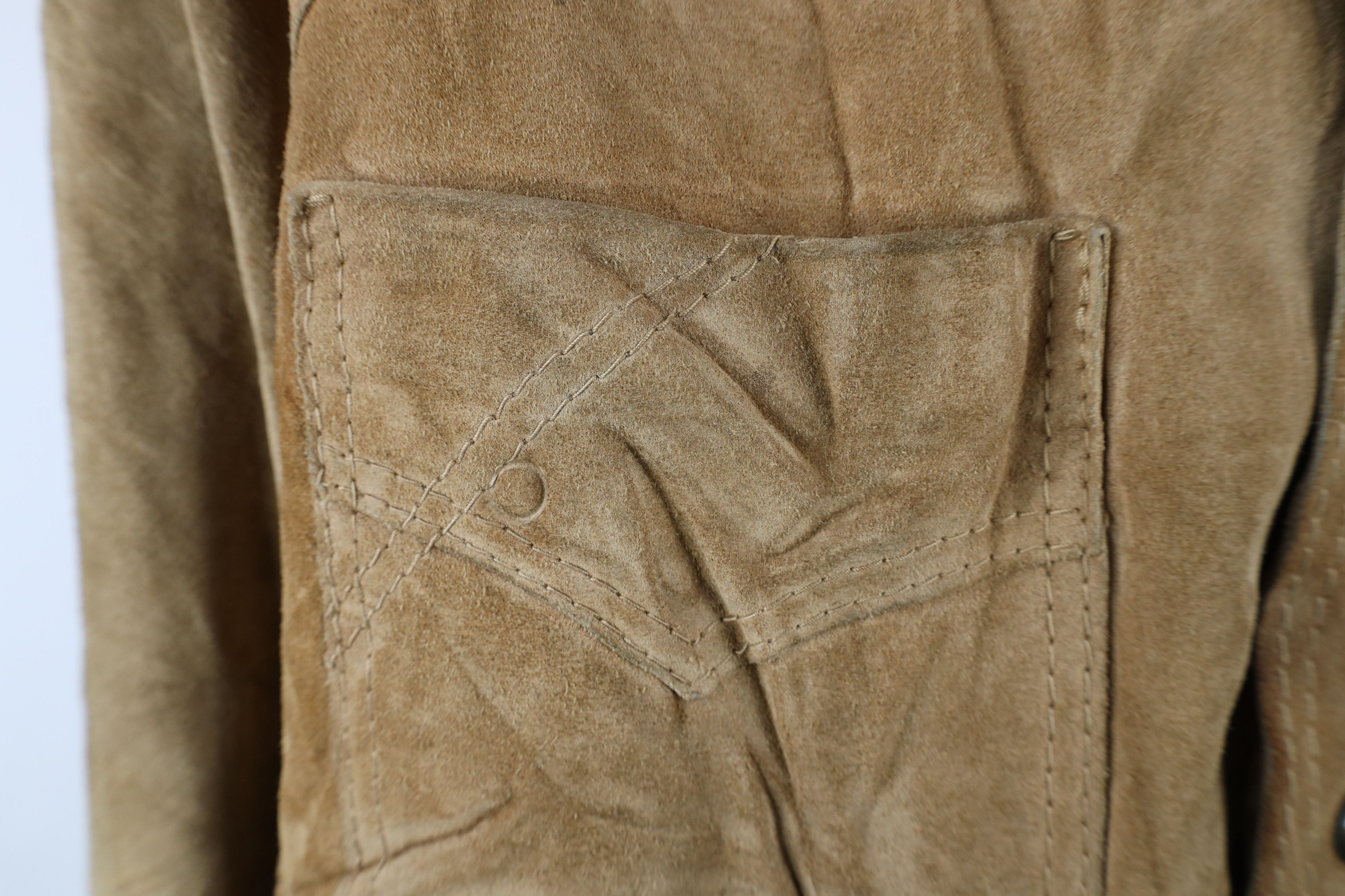 Vintage Vintage 60s 70s Streetwear Leather Safari Bomber Jacket Size US XL / EU 56 / 4 - 6 Thumbnail
