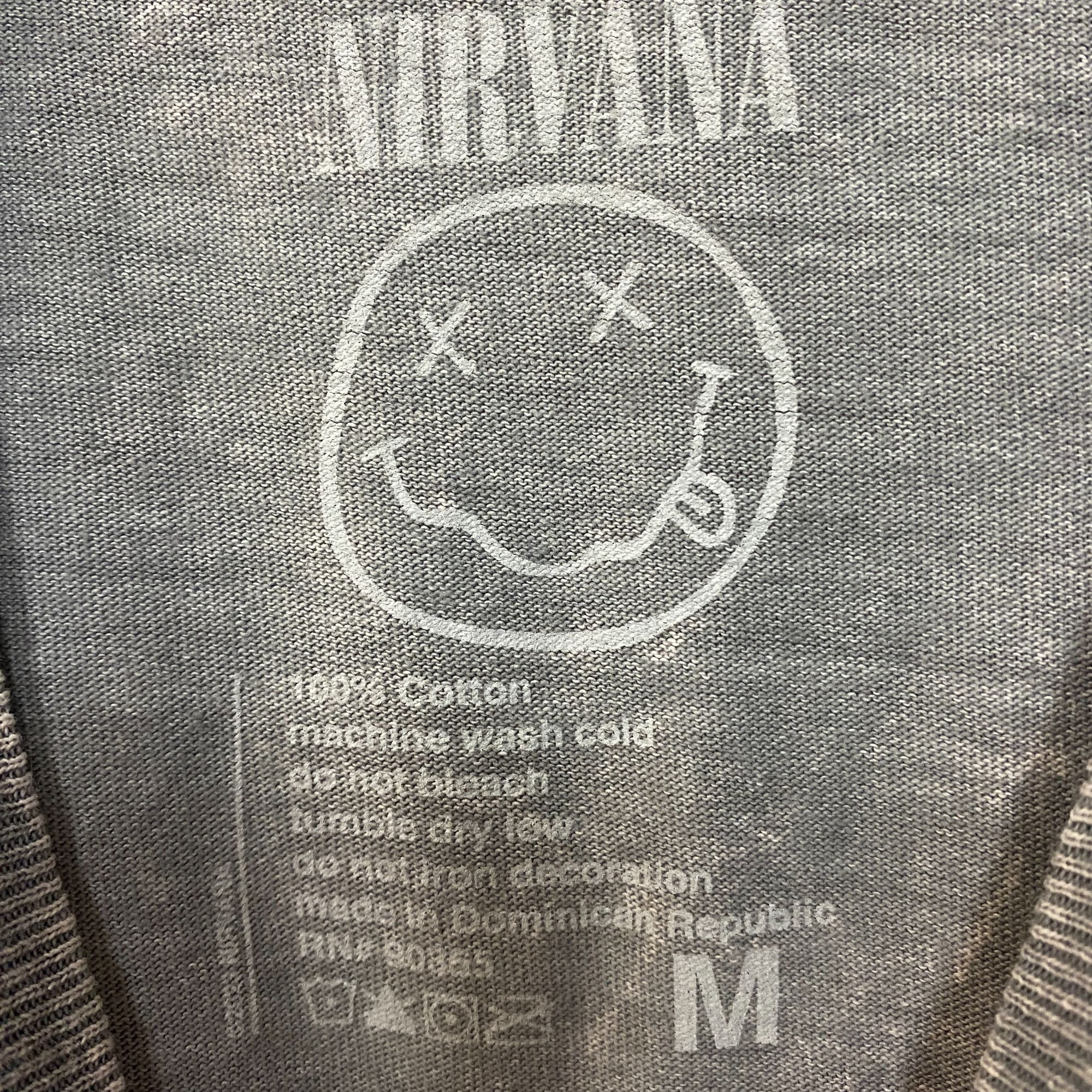 Nirvana Nirvana Smiley Face Acid Wash Graphic Grunge T-Shirt Medium Size US M / EU 48-50 / 2 - 5 Thumbnail