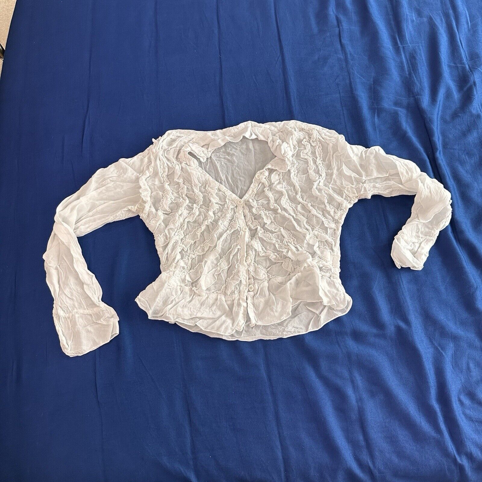 Johnny Was Johnny Was Blouse M Ruffle Lace Long Sleeve Button Up *hole Size M / US 6-8 / IT 42-44 - 1 Thumbnail
