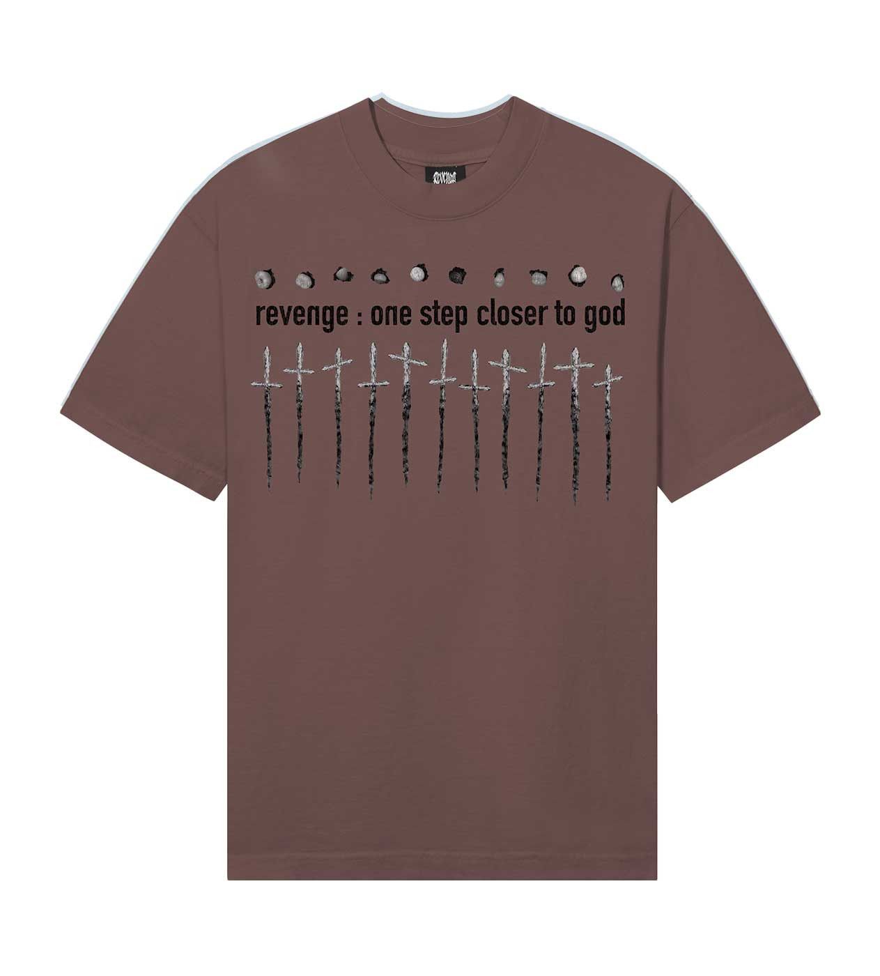 Revenge Closer To God Tee Chocolate Brown Size US M / EU 48-50 / 2 - 1 Thumbnail