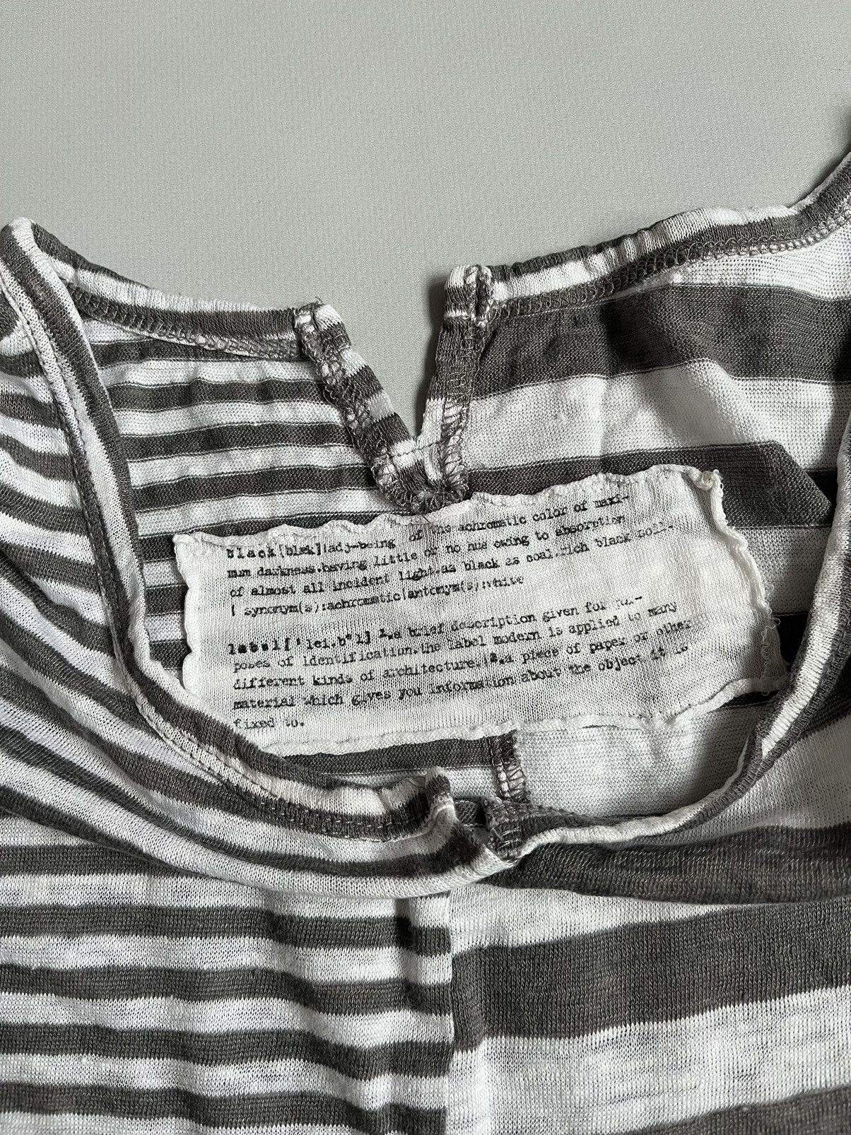 Rundholz RUNDHOLZ Black Label Striped Asymmetrical Grey Tank Top Size S / US 4 / IT 40 - 3 Thumbnail