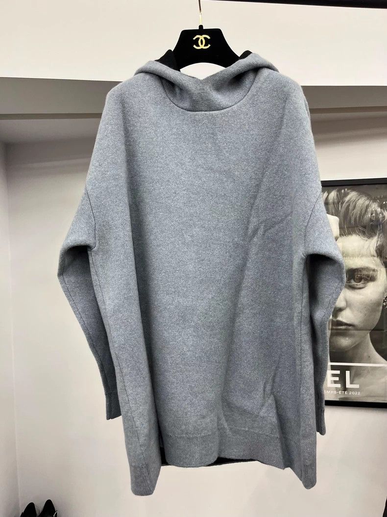 Dior Dior Light Blue Hooded Cashmere Sweater - dmc Size US M / EU 48-50 / 2 - 1 Thumbnail