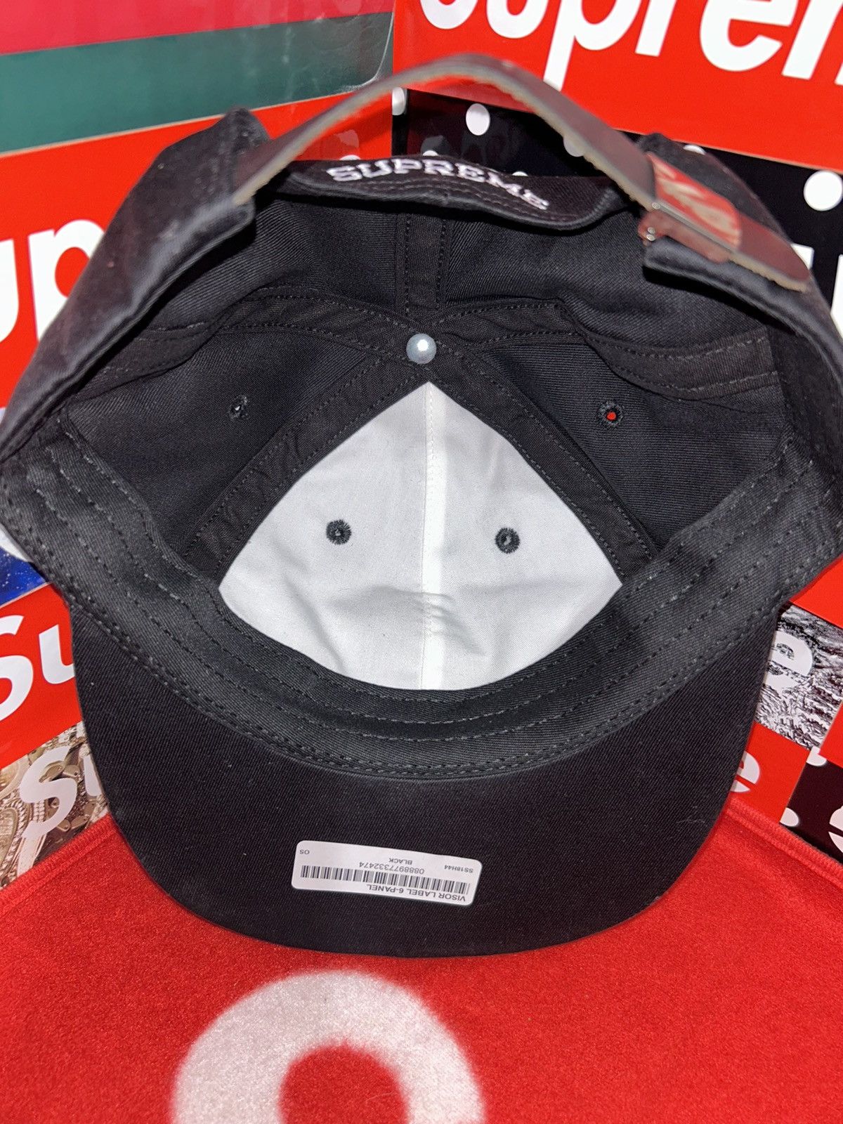 Supreme Supreme Visor Label 6-Panel Black SS18 NEW Size ONE SIZE - 5 Thumbnail