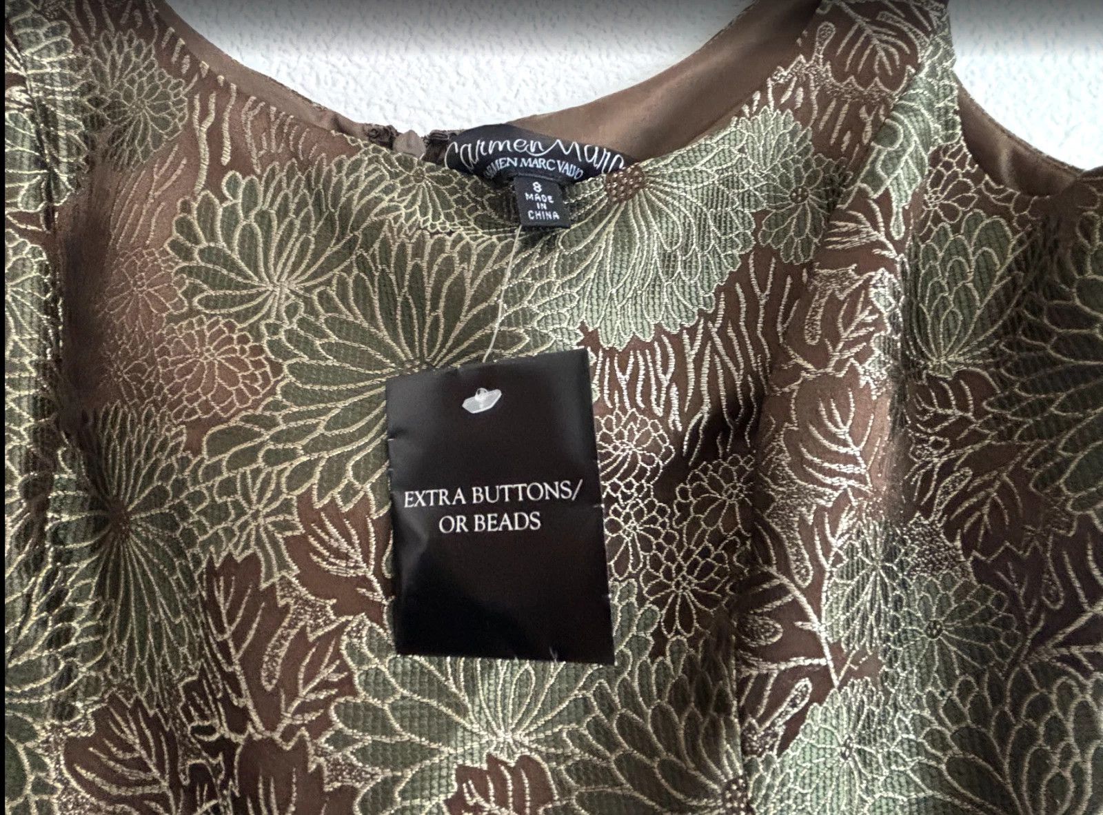 Other Carmen Marc Valvo Printed Knee-Length Dress- NWT Size M / US 6-8 / IT 42-44 - 5 Thumbnail