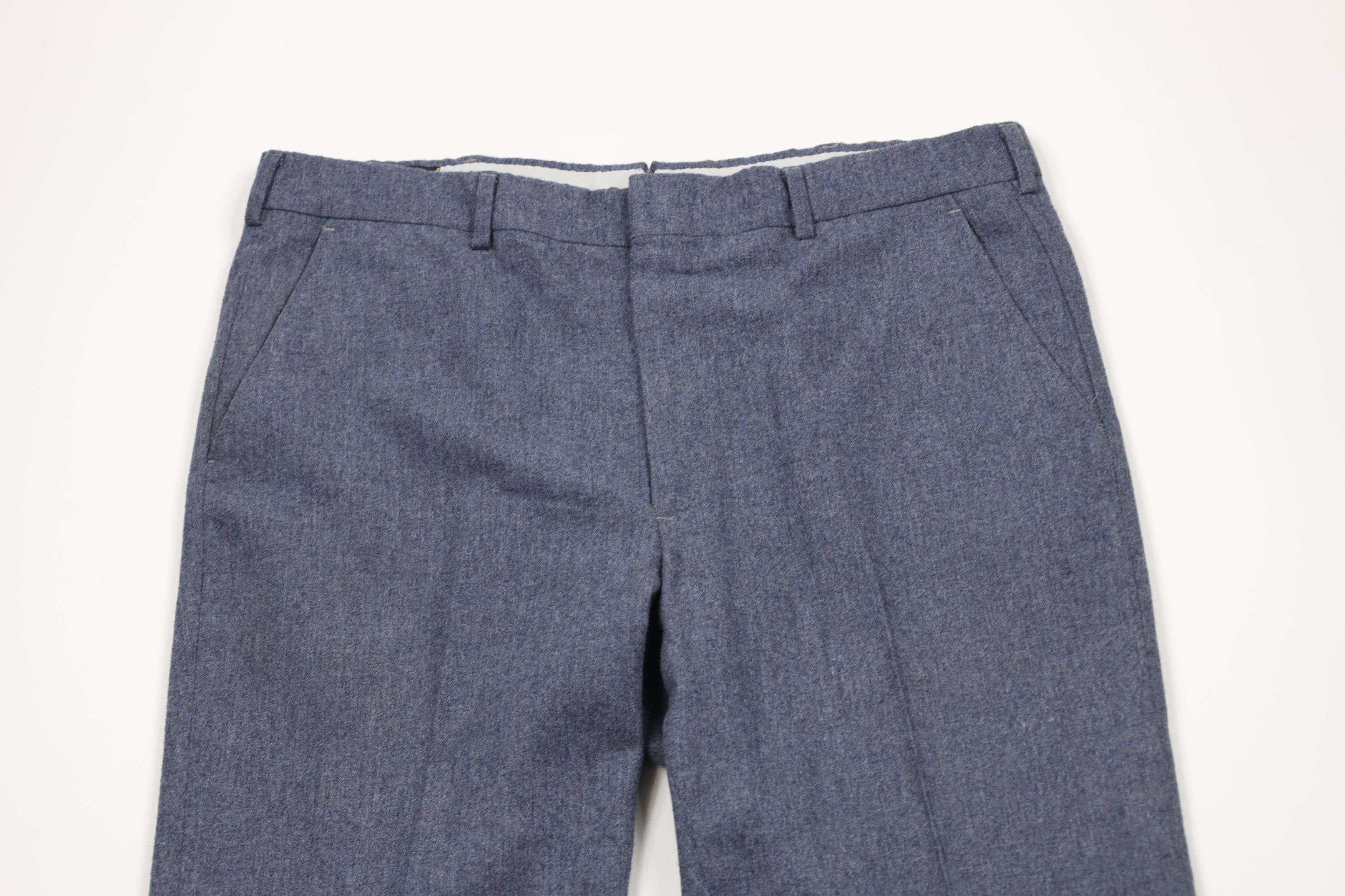 Vintage Vintage 60s 70s Streetwear Wide Leg Chino Pants Blue USA Size US 36 / EU 52 - 2 Thumbnail