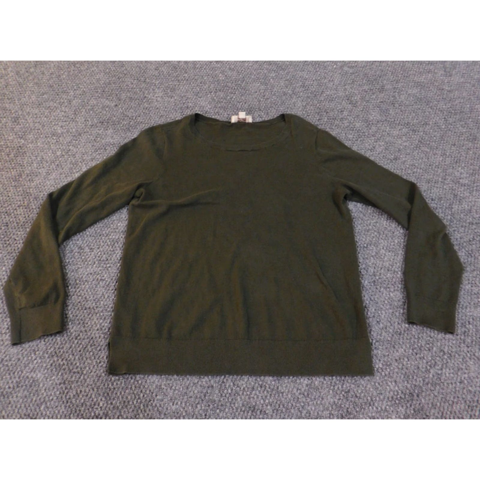 Loft LOFT Sweater Medium Green Pullover Round Neck Womens Regular Cotton Knit Stretch Knit Pattern Vintage: No Size M / US 6-8 / IT 42-44 - 4 Thumbnail