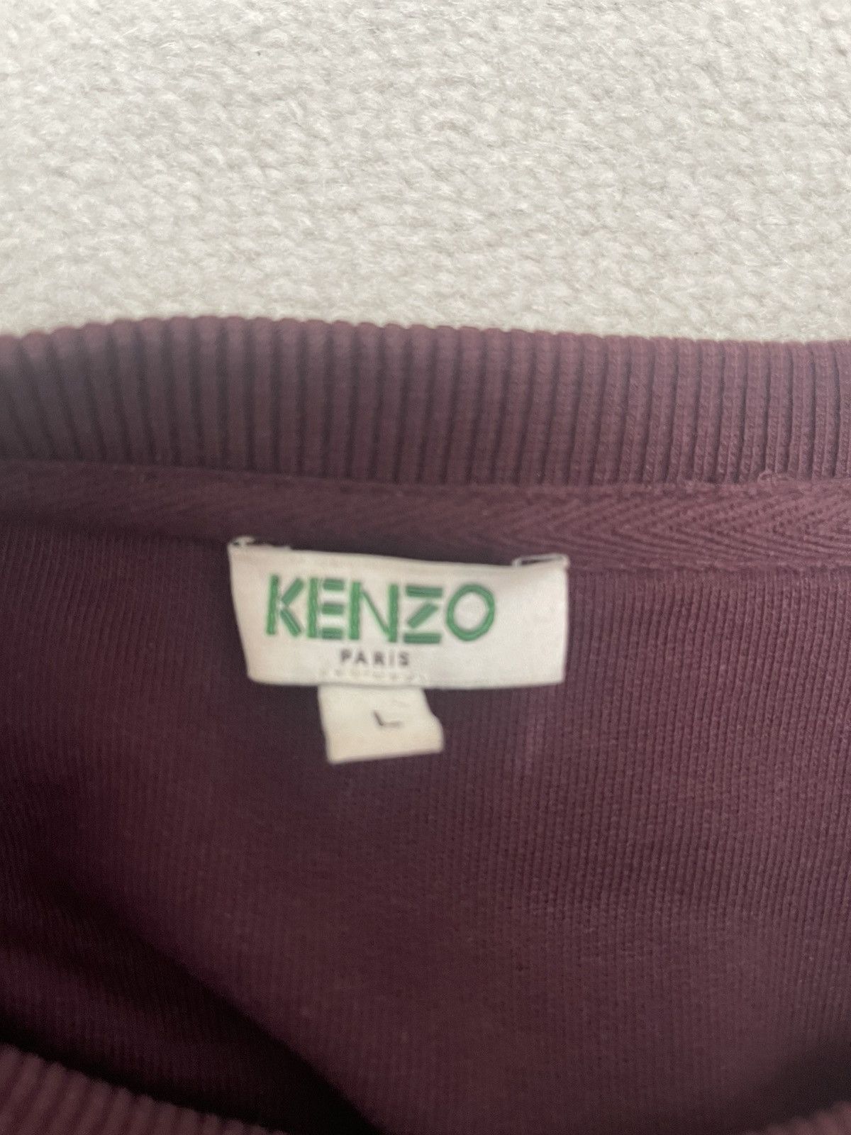 Kenzo Kenzo Burgundy Tiger Sweatshirt Size US L / EU 52-54 / 3 - 3 Thumbnail
