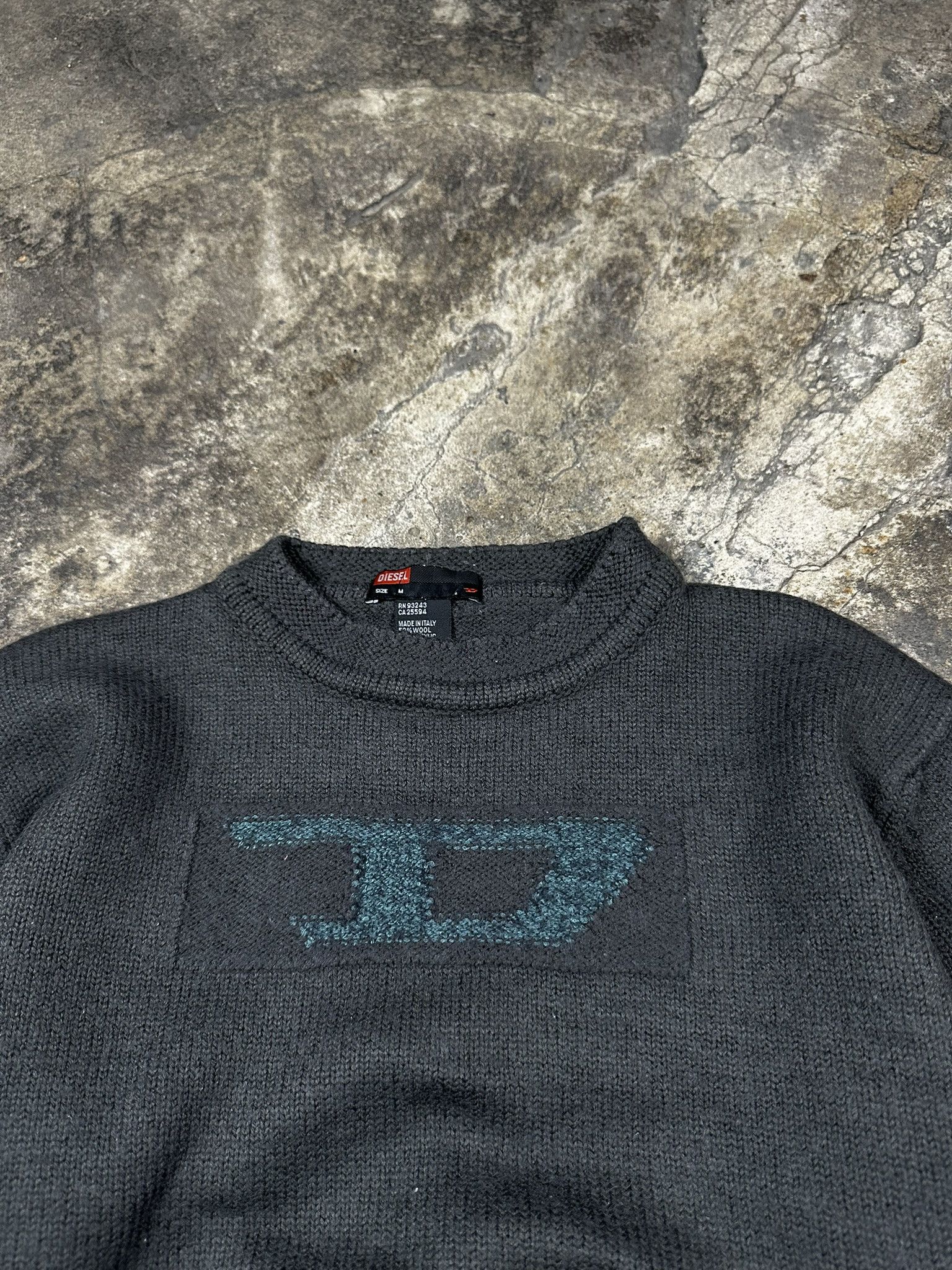 Diesel Vintage Y2k Diesel Wool Knit Logo Archive Sweater 2000s Size M / US 6-8 / IT 42-44 - 2 Thumbnail