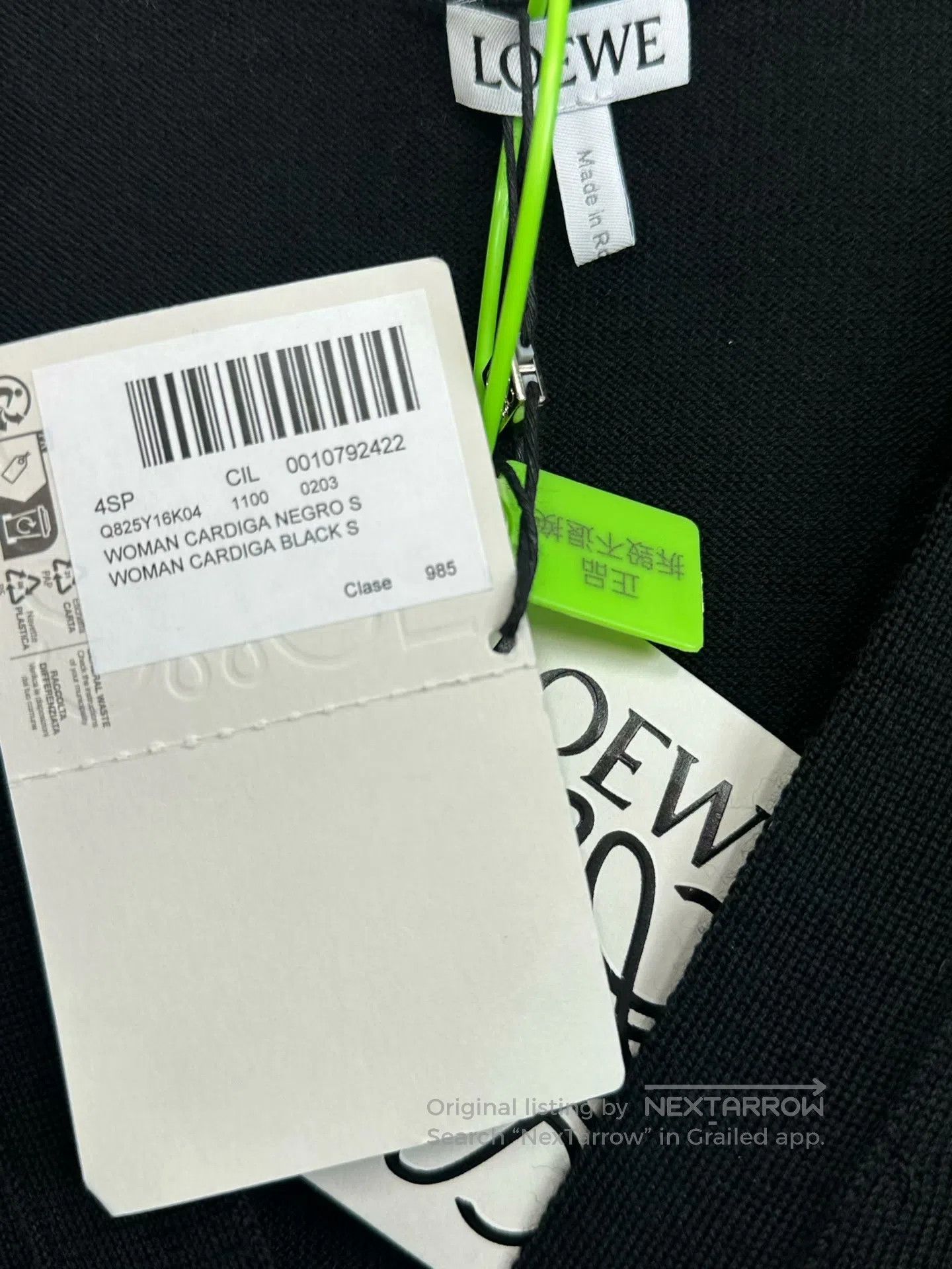 Loewe Loewe Black Logo Wool Knit Cardigan Jacket| Size S / US 4 / IT 40 - 3 Thumbnail