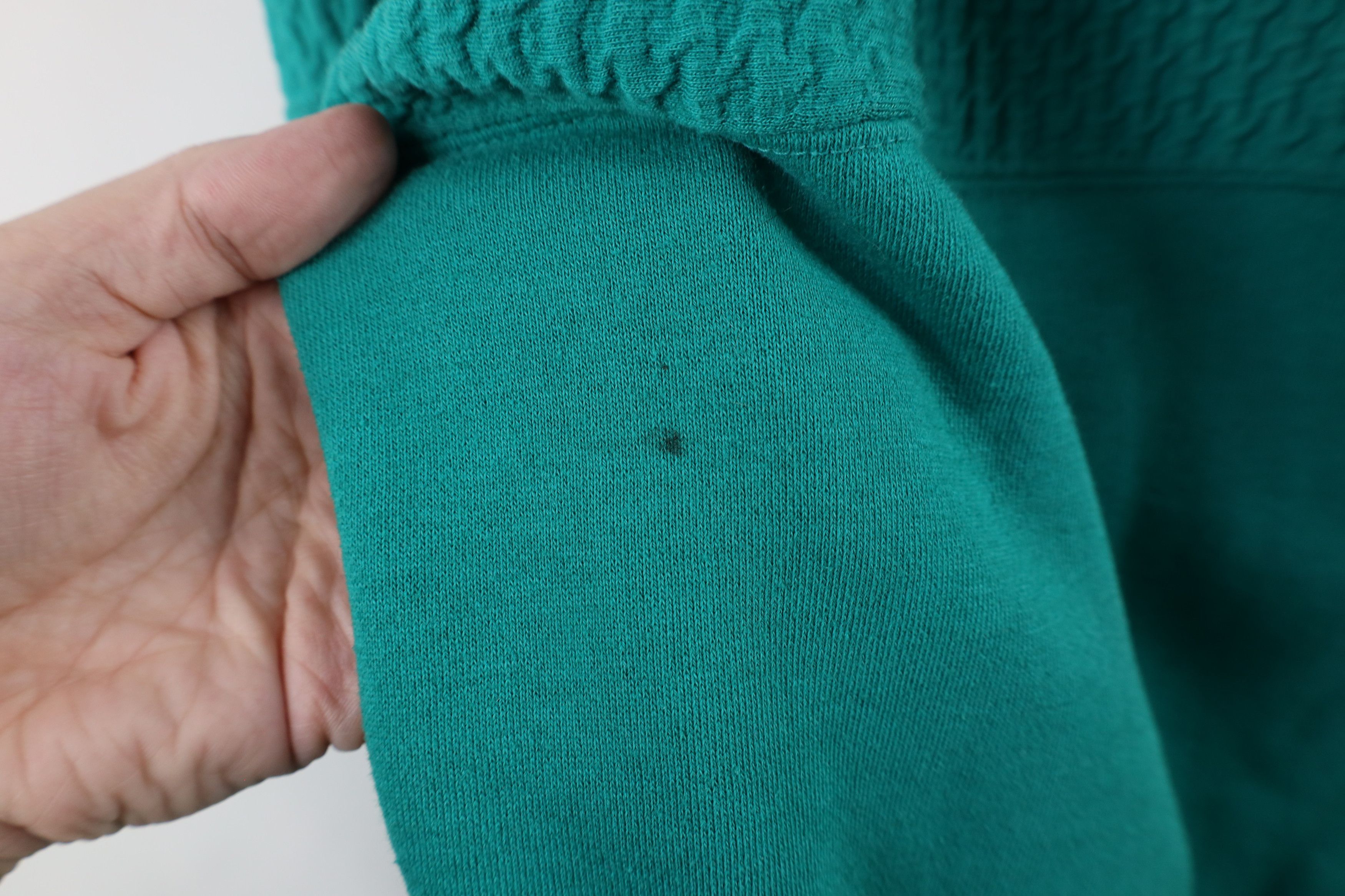 Vintage Vintage 90s Streetwear Blank Crewneck Sweatshirt Teal Size US XL / EU 56 / 4 - 4 Thumbnail