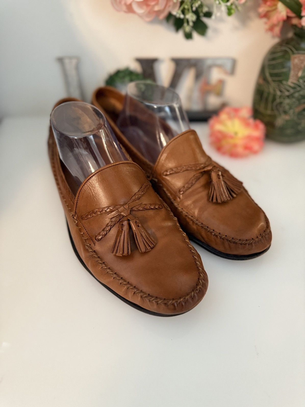 Bragano Bragano Italy Leather Tasseled Loafers 10.5 M Cognac Brown Size US 10.5 / EU 43-44 - 1 Thumbnail