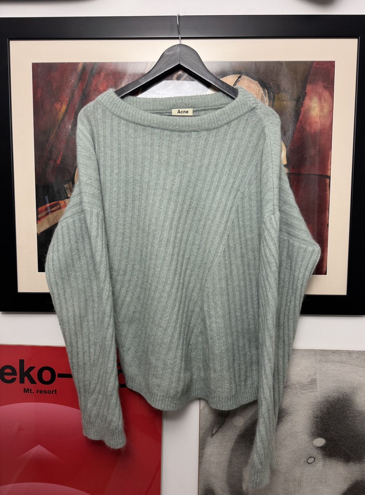Acne Studios PAW15 Acne Studios Mohair Mint Virdis Sweater Knit Designer Size US M / EU 48-50 / 2 - 1 Thumbnail