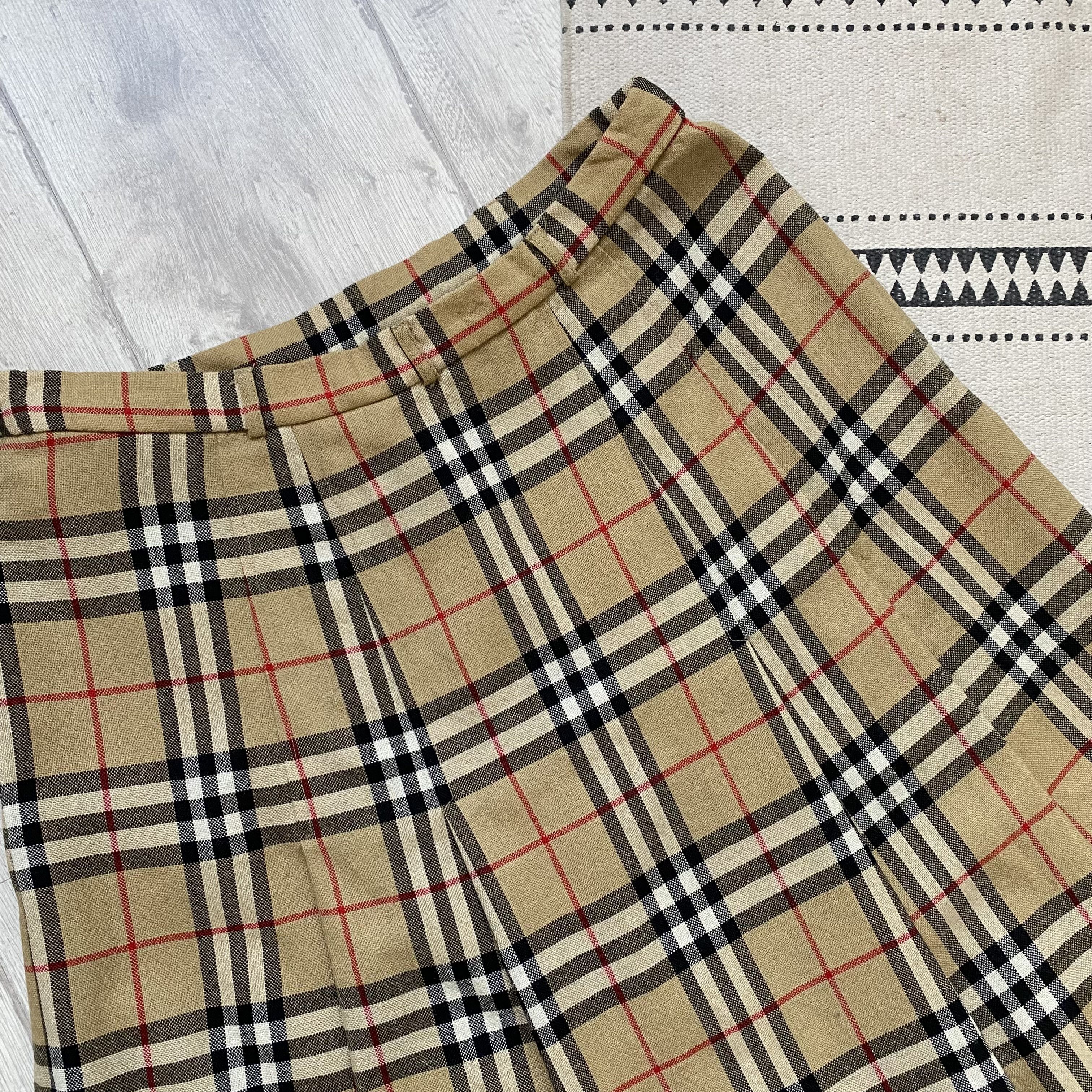 Burberry Vintage 80s Burberry wool Skirt Novacheck Size 30" / US 8 / IT 44 - 2 Thumbnail