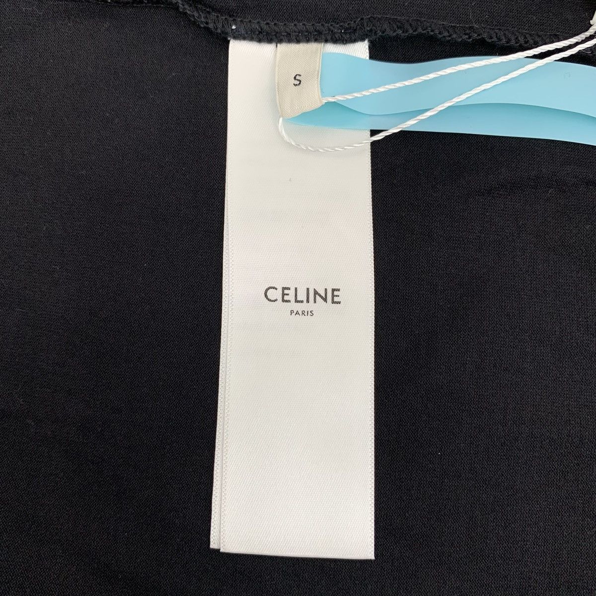 Celine Celine Black Triomphe Embroidered Short Sleeve T-shirt K26WX Size US S / EU 44-46 / 1 - 7 Thumbnail