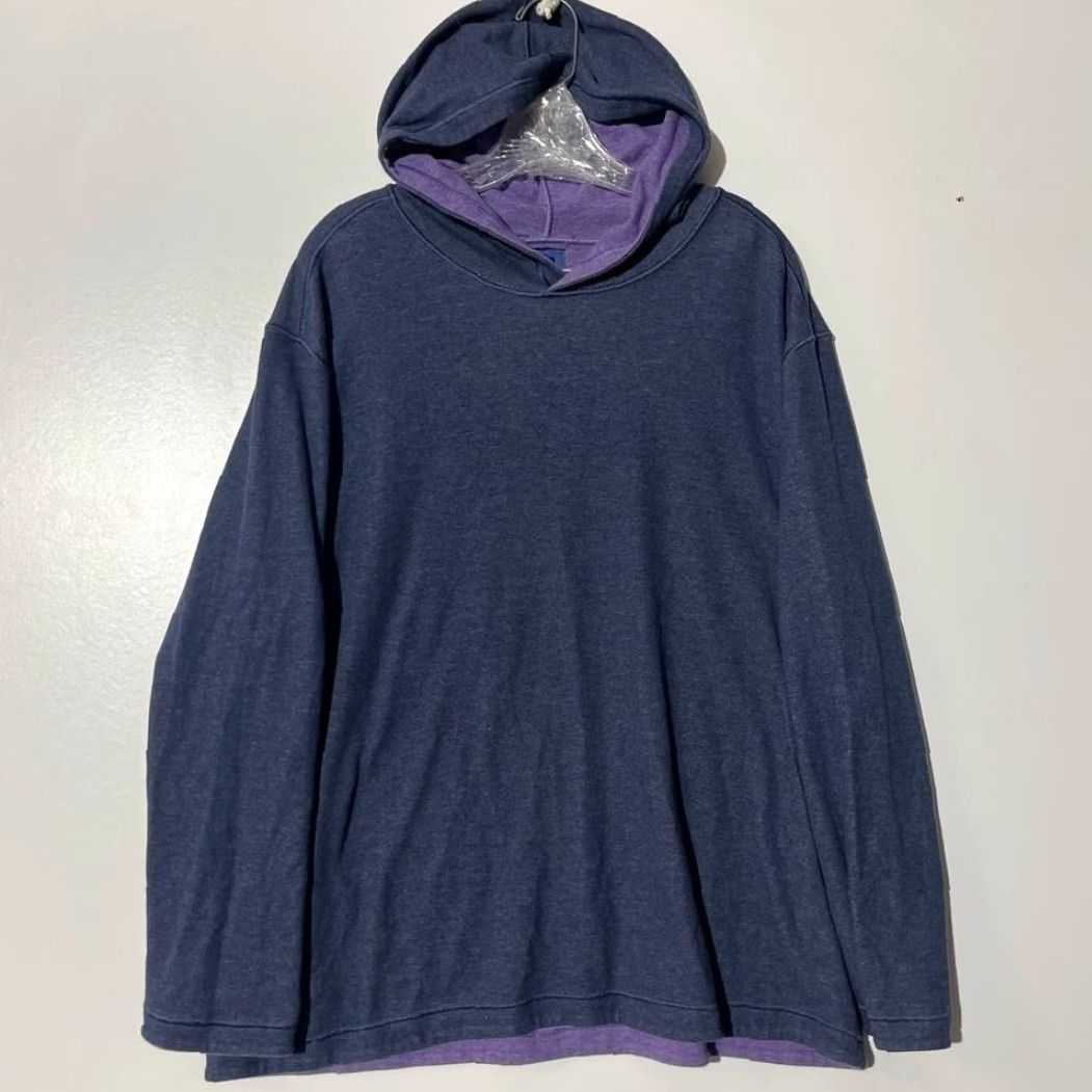 Vintage Wilkens Bros Heritage Collection Hoodie Navy Blue Purple Contrast M55 Mens XL Pullover Hooded All Seasons Size US XL / EU 56 / 4 - 2 Thumbnail