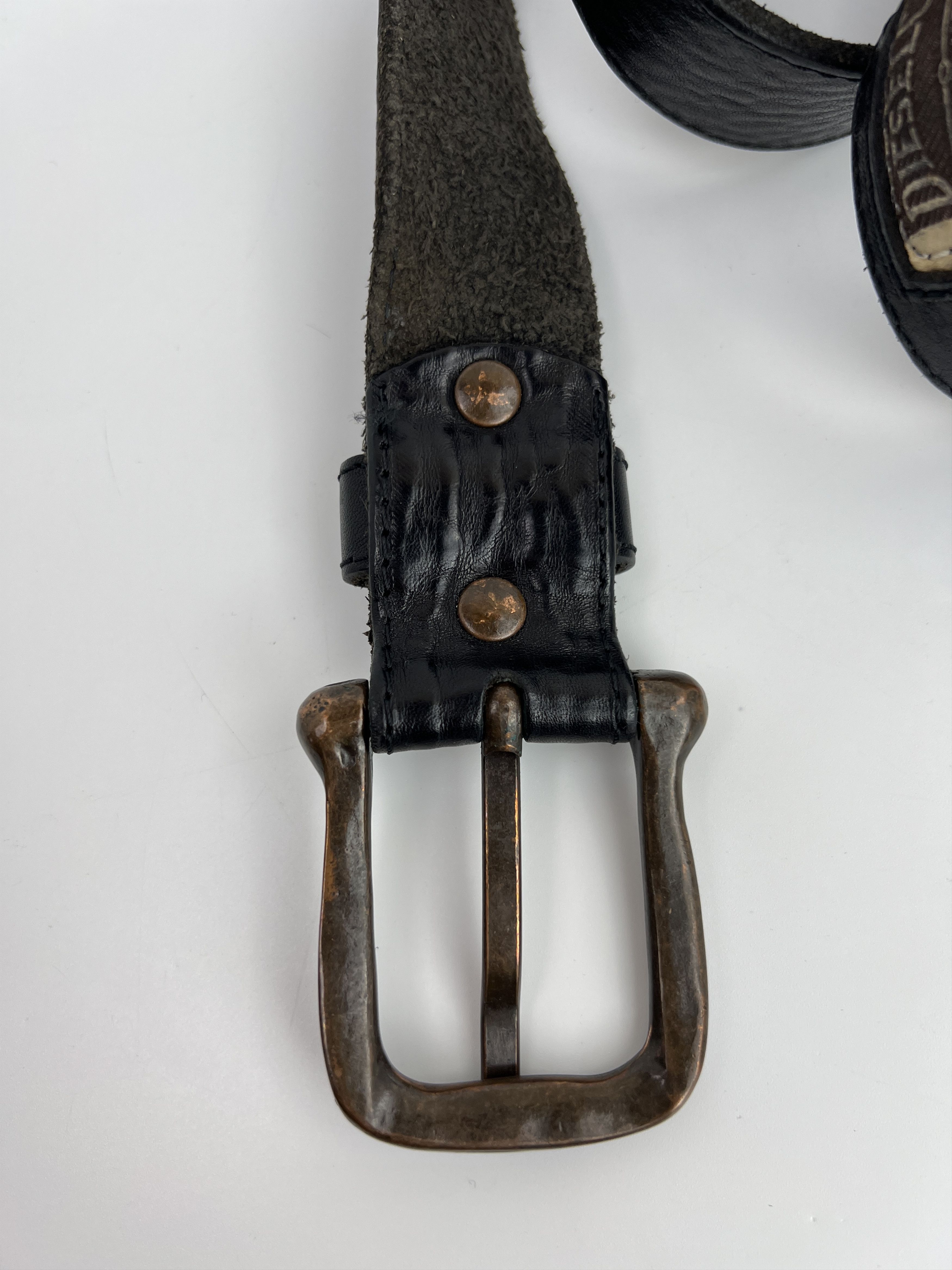 Diesel Vintage Diesel Work Wear Black Leather Belt Size ONE SIZE - 8 Thumbnail