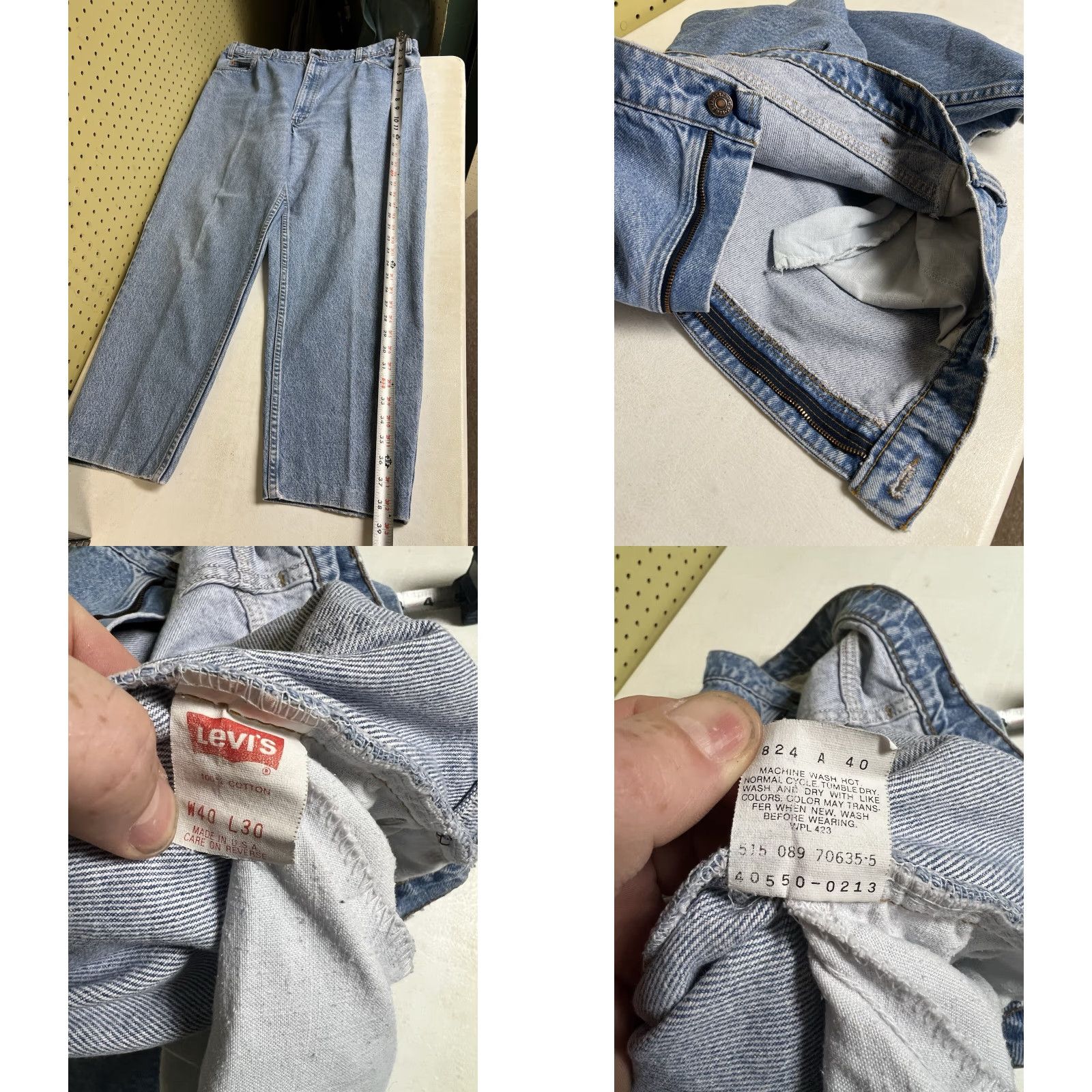 Levi's VINTAGE Levi's 505 Jeans Blue Denim 38x30 USA Made Regular Men Size US 38 / EU 54 - 8 Thumbnail