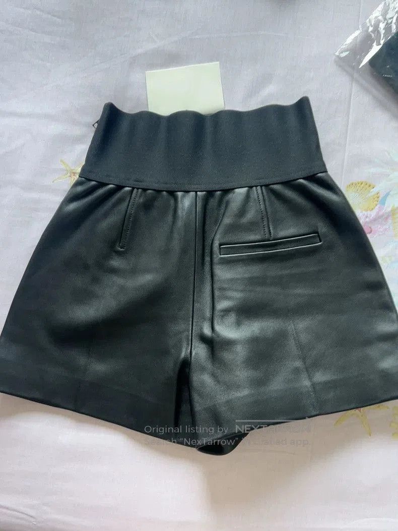 Alexander Wang Alexander Wang Leather High-Waist Shorts. Size US 26 / EU 42 - 2 Thumbnail
