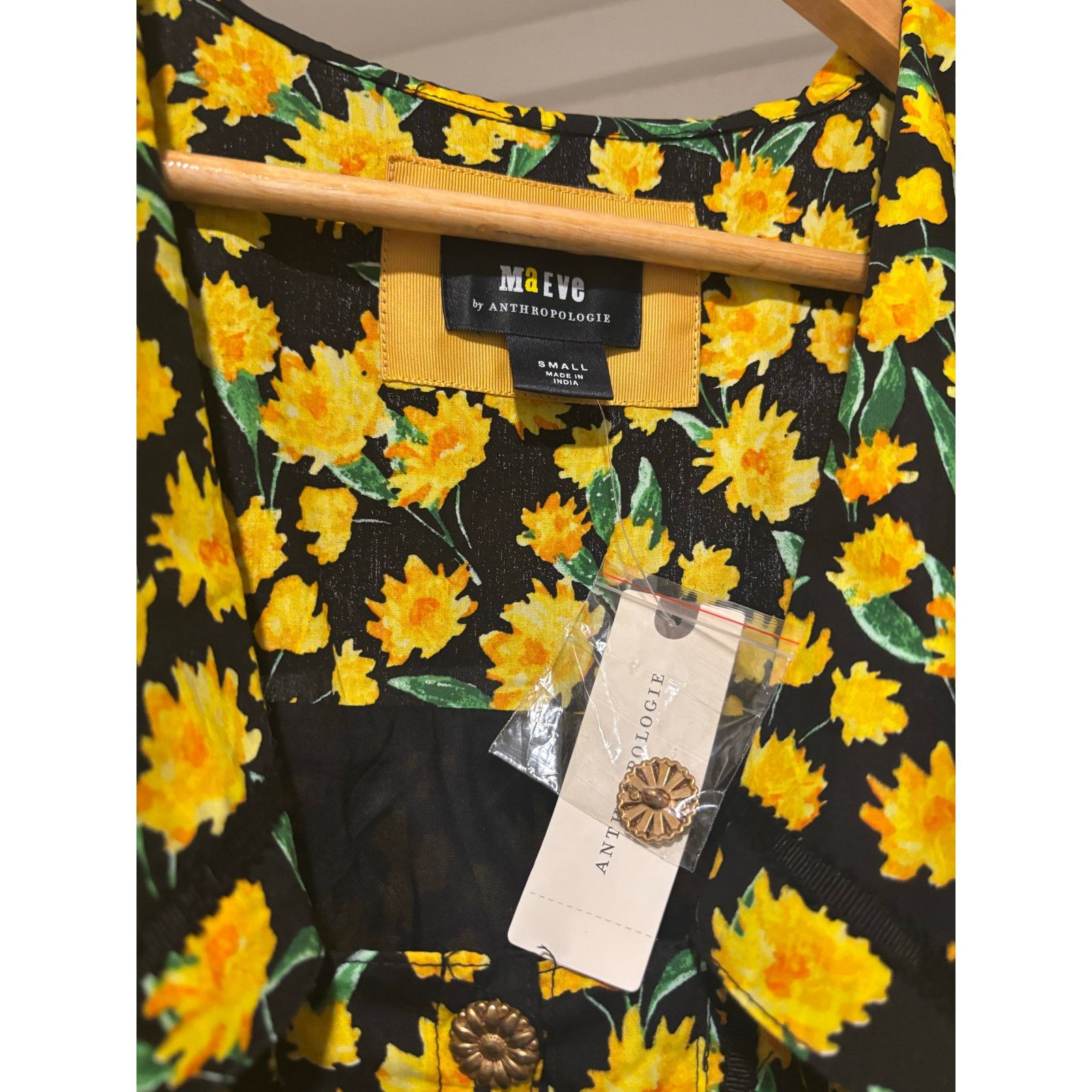 Anthropologie NWT Maeve Collared Poplin Swing Mini Dress Sz S Size S / US 4 / IT 40 - 5 Thumbnail