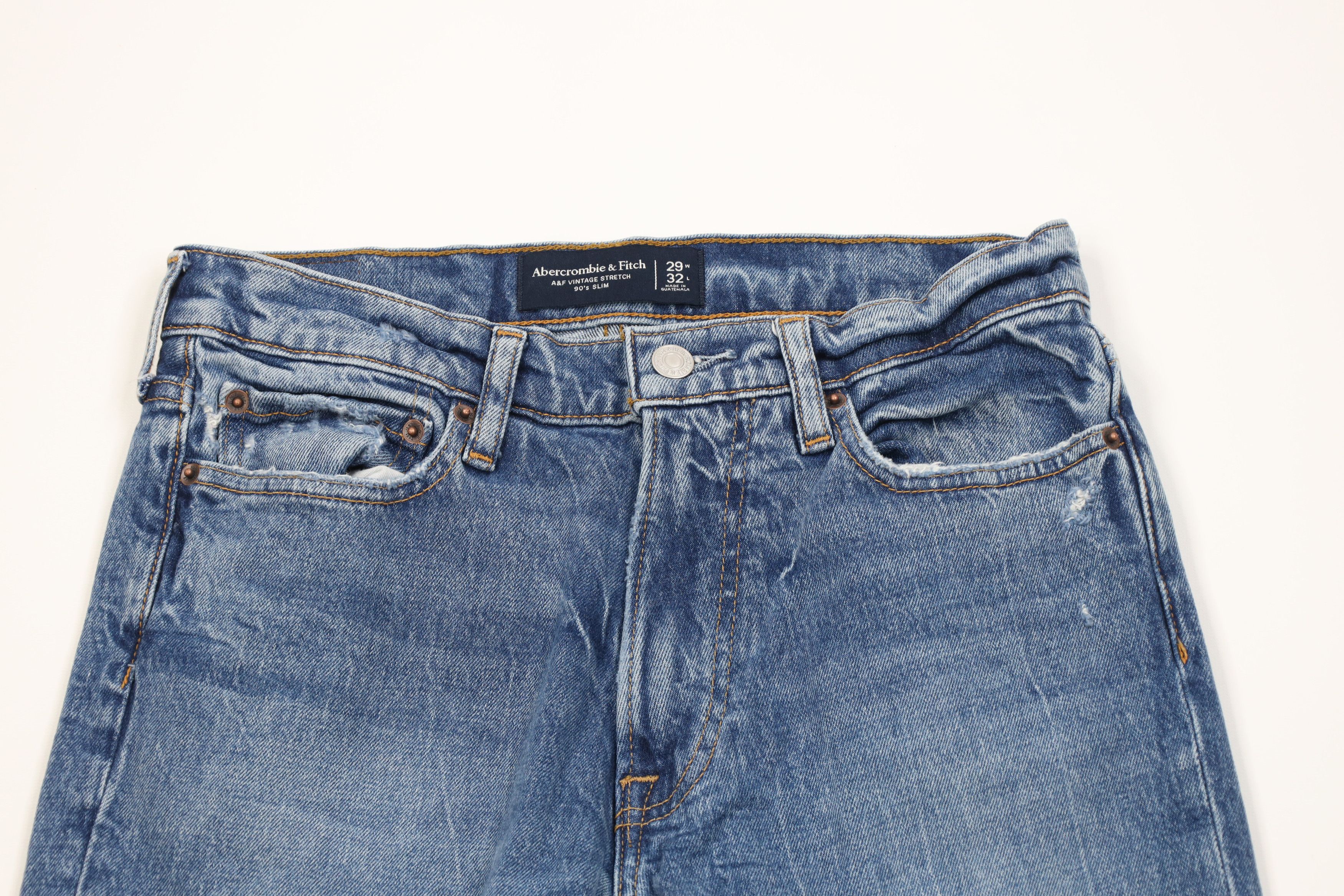 Abercrombie & Fitch Vintage Y2K Abercrombie & Fitch Slim Stretch Denim Jeans Size US 29 - 2 Thumbnail
