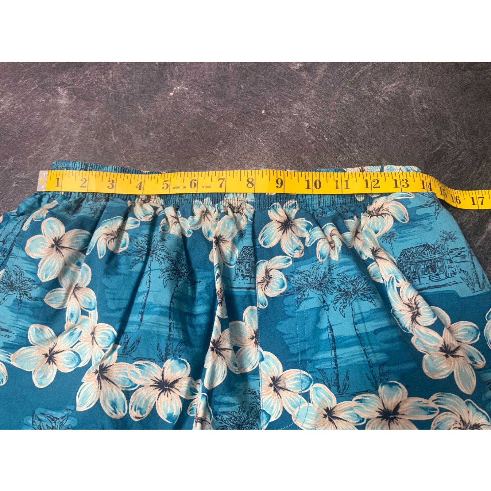 Roundtree & Yorke Roundtree & Yorke Mens Blue Hawaiian Floral Shorts Medium Size US 31 - 5 Thumbnail