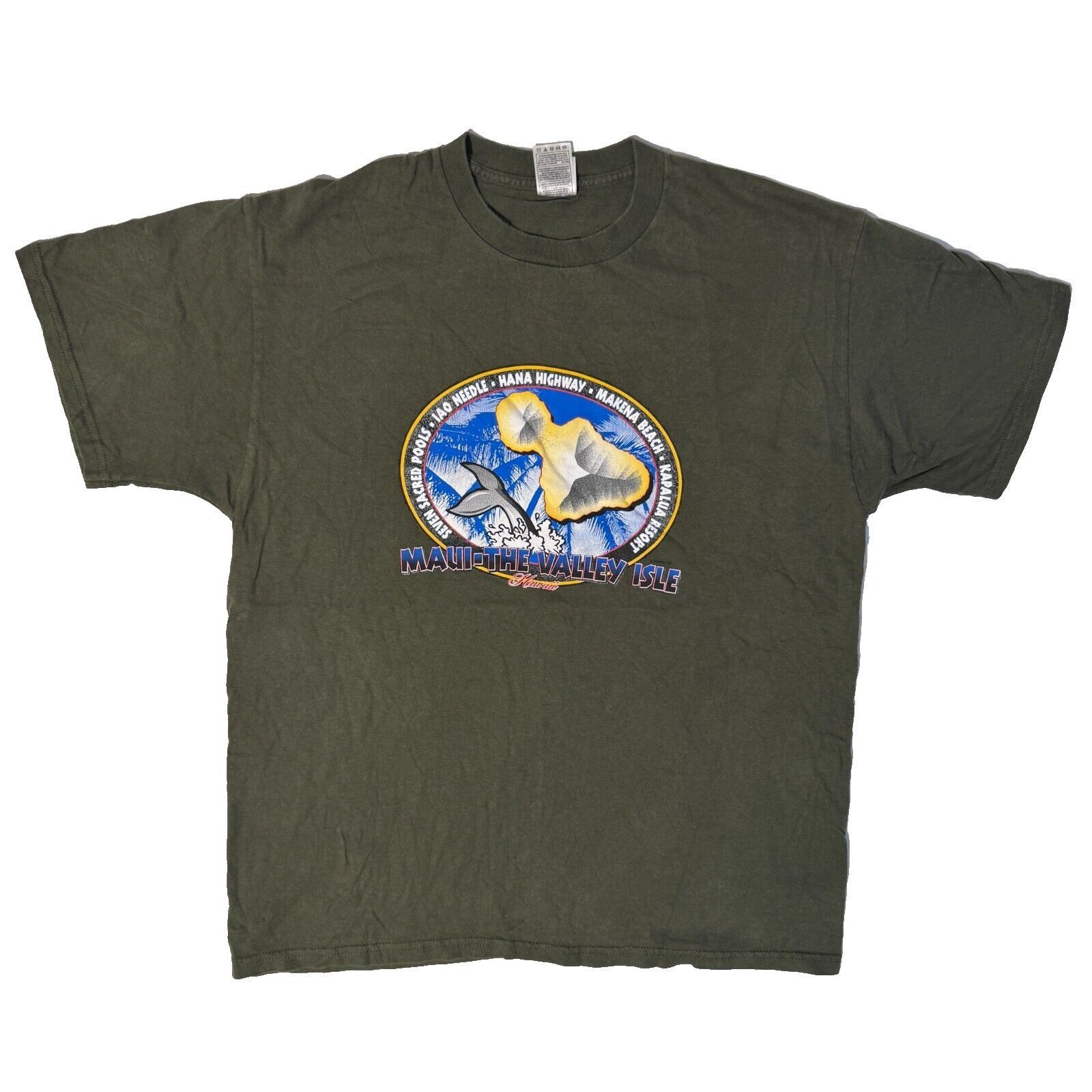 Hanes Maui Hawaii The Valley Isle Resort Vtg Y2K Souvenir Beach Ts Size US XL / EU 56 / 4 - 1 Thumbnail