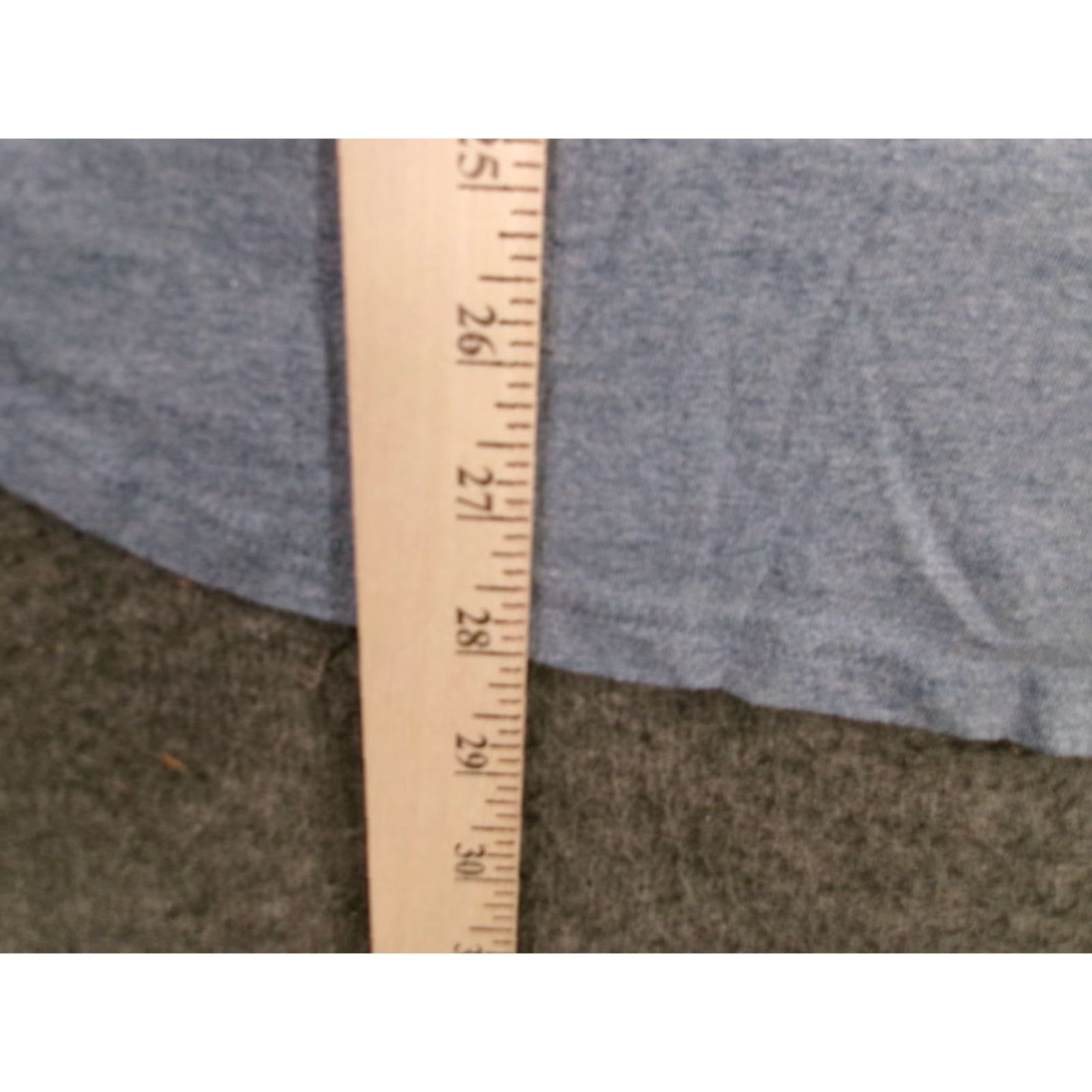 Vintage Just My Size Top Women 1X Heather Blue Soft Casual Base Layer Capsule Classic Shirt Long Sleeve V-Neck Womens Size XL / US 12-14 / IT 48-50 - 5 Thumbnail