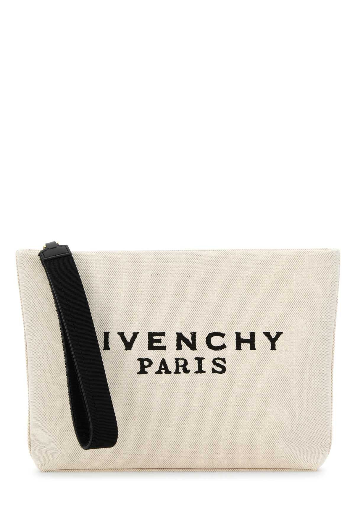 Givenchy Ivory Canvas Pouch Size ONE SIZE - 1 Thumbnail