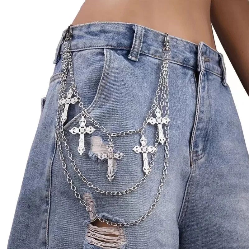 Jewelry Multi-layer Cross Pants Chain Size ONE SIZE - 1 Thumbnail