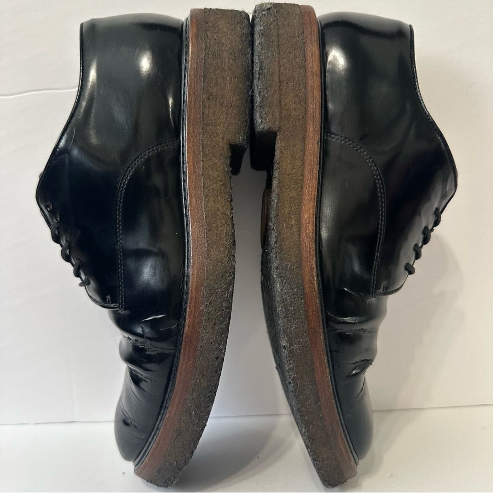 Dries Van Noten 90s style Black Patent Leather Oxford Shoes EU 37.5 Platform Size US 7.5 / IT 37.5 - 3 Thumbnail