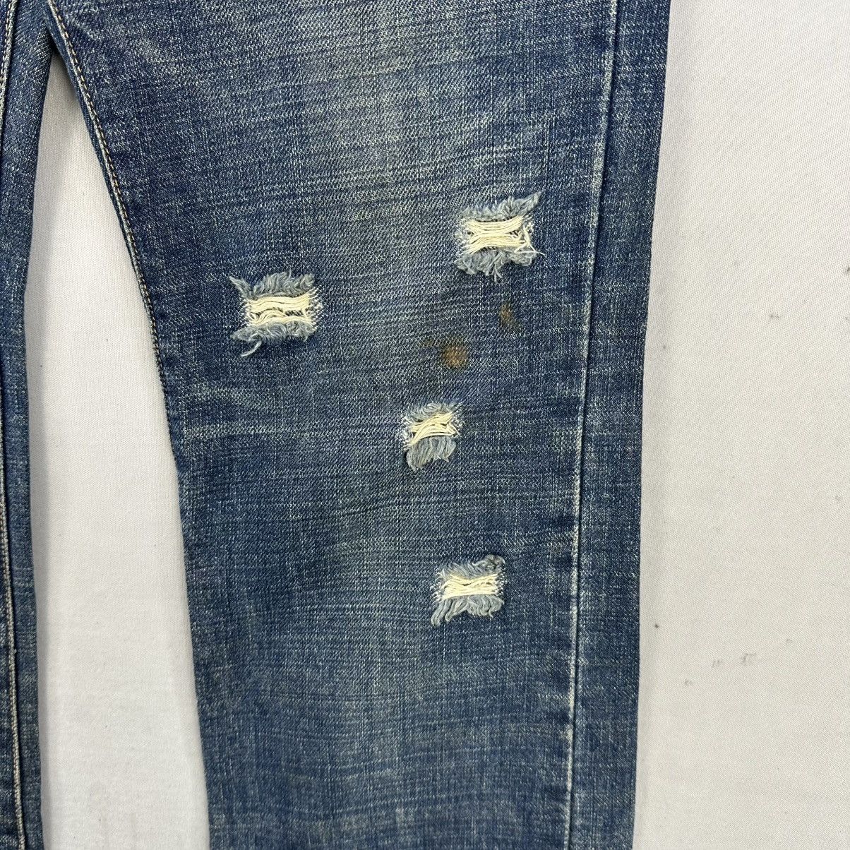 Undercover Y2k Uniqlo Washed Distressed Bootcut Jeans Size US 31 - 11 Thumbnail