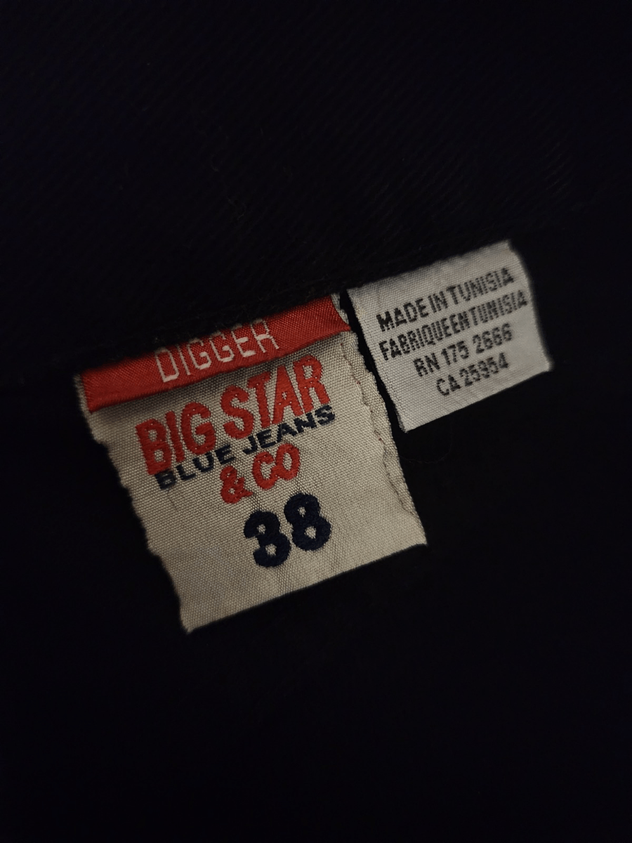 Big Star Vintage x 90s Big Star Digger Vintage Blues Black Denim Size US 38 / EU 54 - 10 Thumbnail