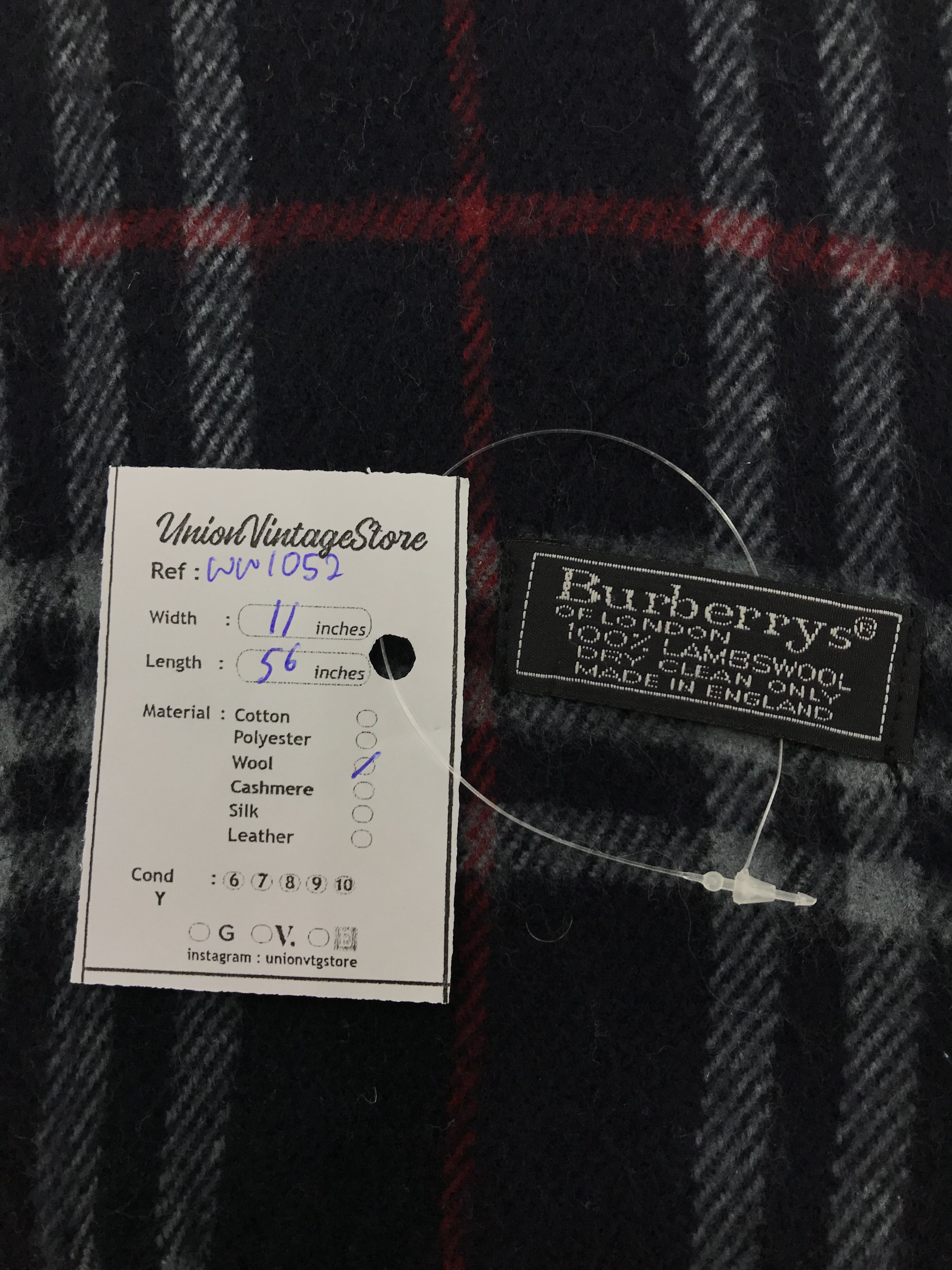 Burberry × Vintage Burberry Scarf / Muffler / Neckwear - WW1052 Size ONE SIZE - 4 Thumbnail